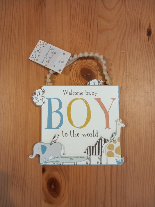 'Welcome To The World' Hanging Decoration (BNWT) - Boys 0 months + - Next