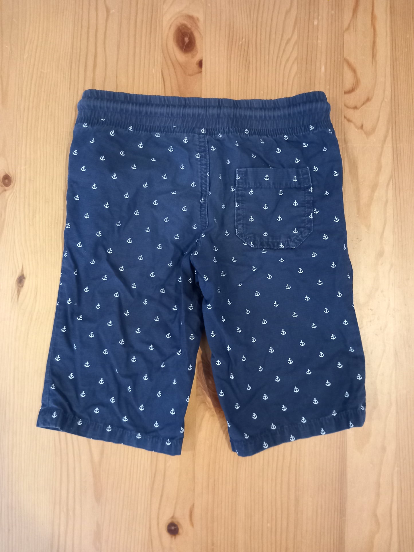 Navy Anchors Shorts With Adjustable Drawstring Waistband - Boys 4-5 years - M&S