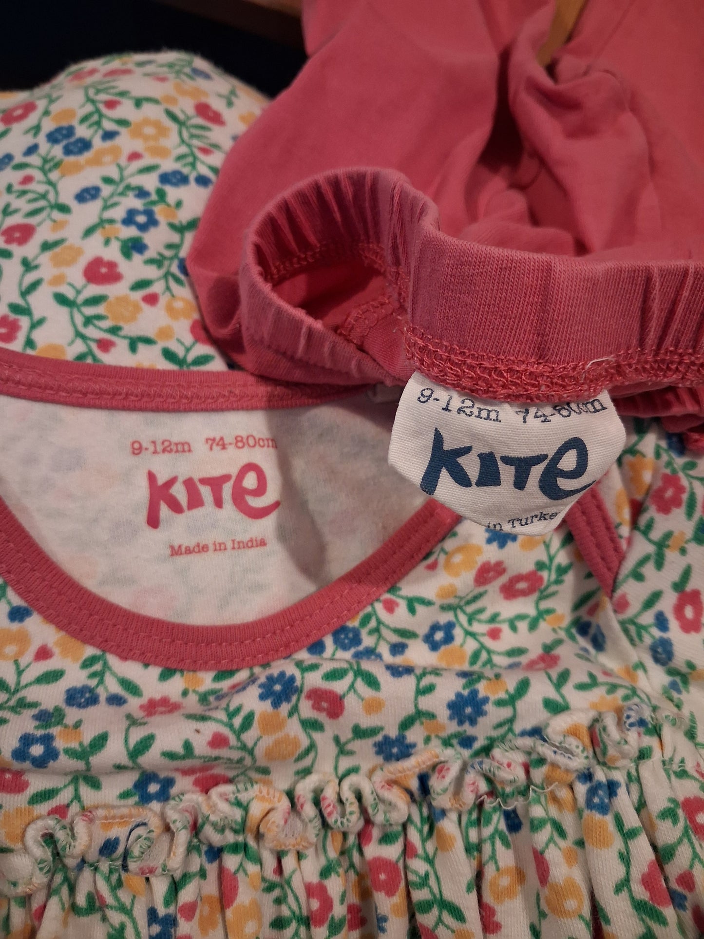 Floral Dress & Pink Leggings - Girls 9-12 months - Kite