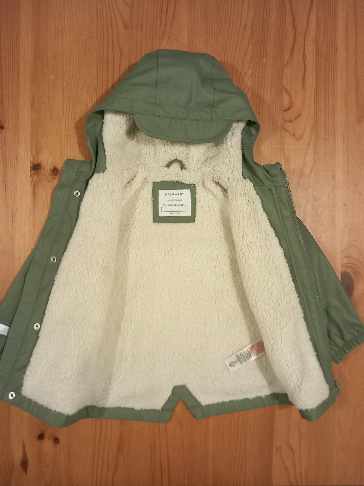 Green Coat With Furry Lining - Boys 2-3 years - Primark