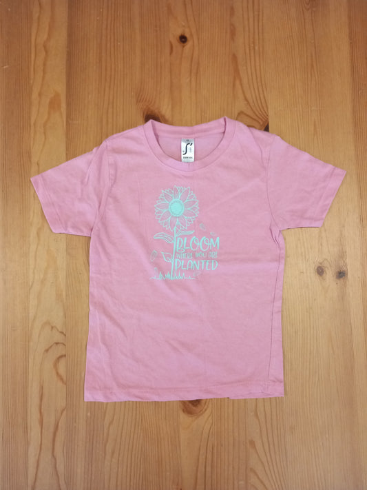 Pink 'Bloom Where You Are Planted' T-Shirt - Girls 4 years - Brand Unknown