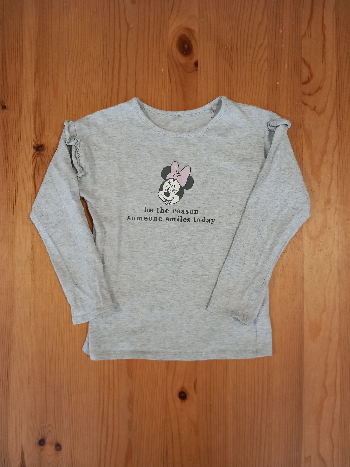 Grey Minnie Mouse Long Sleeve Top - Girls 4-5 years - George