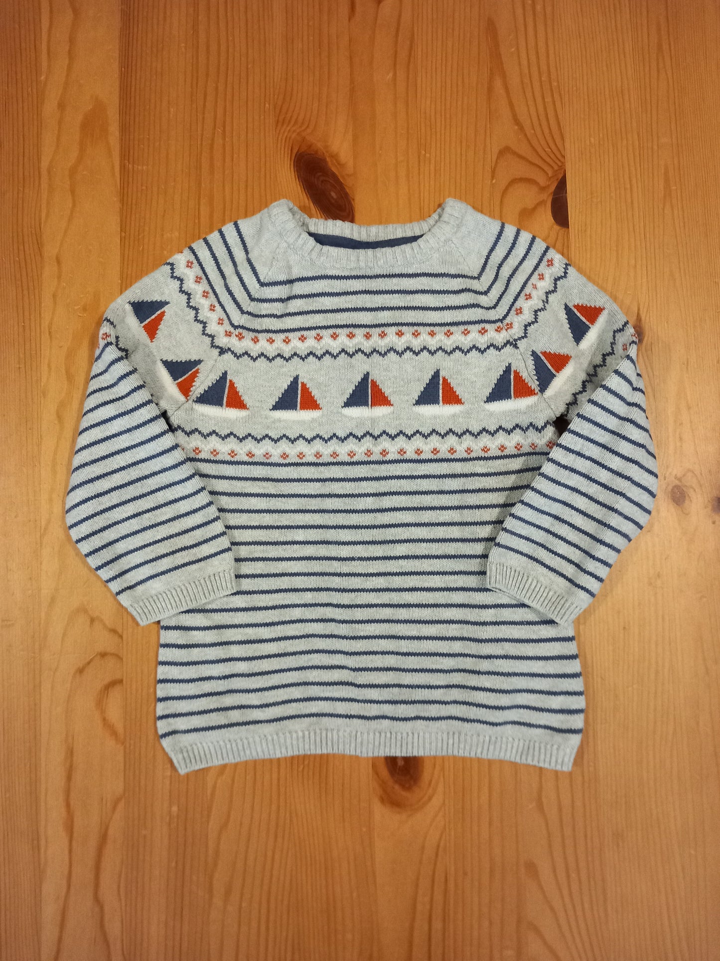 Boats Knitted Style Jumper - Boys 12-18 months - H&M