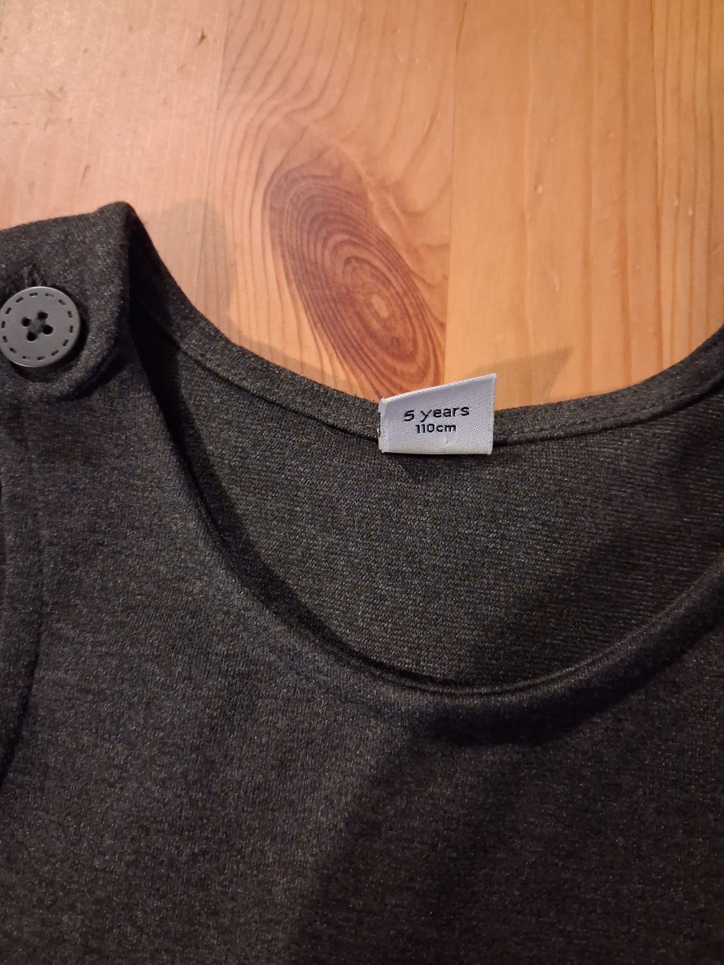 Grey Bows Pinafore Dress - Girls 5 years - TU