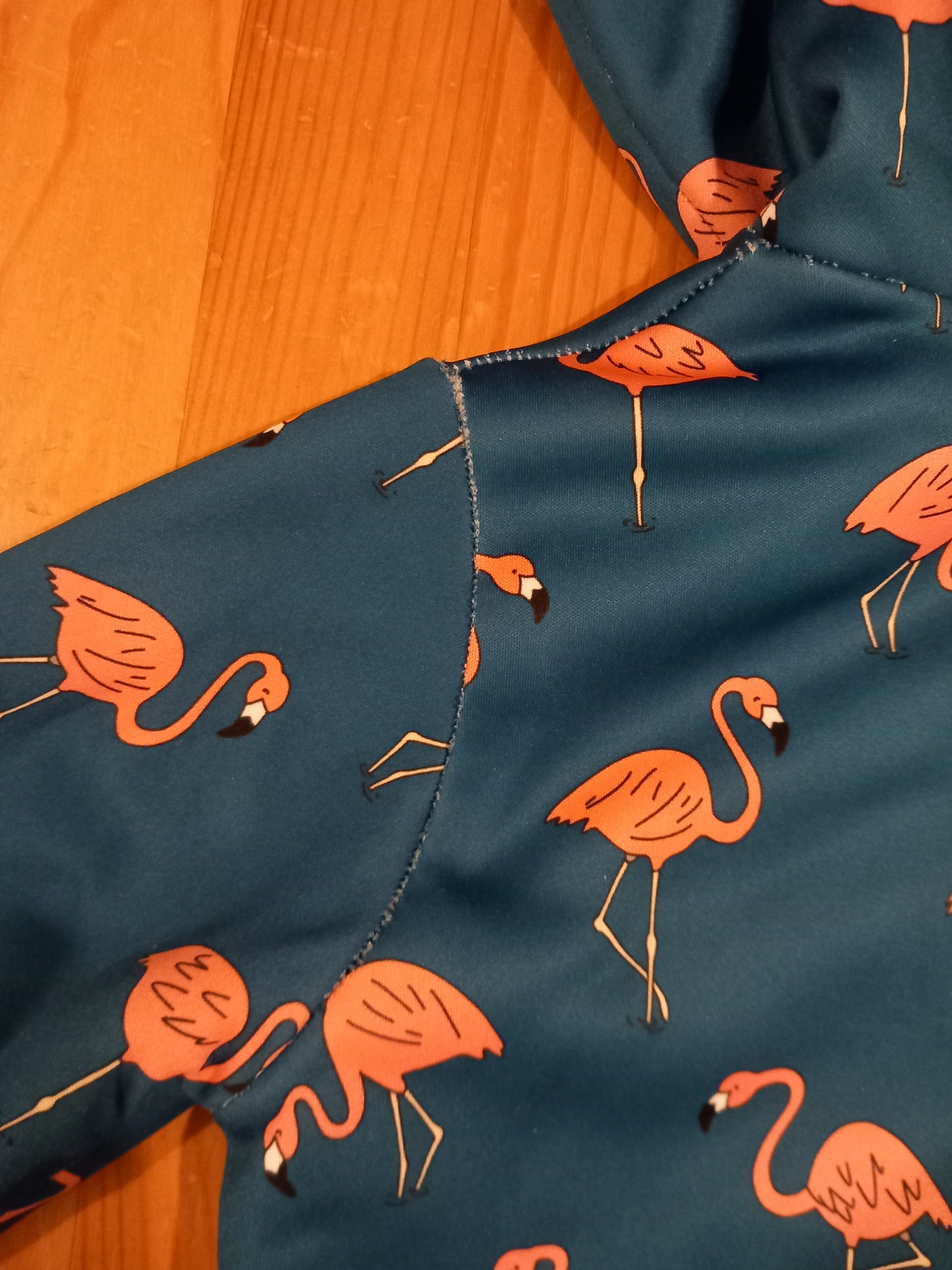 Handmade Flamingos Coat With Fleecy Lining - Girls 3-4 years - Mary Jane Clothing