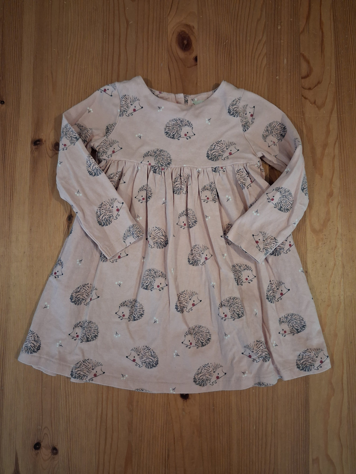 Light Pink Hedgehogs Long Sleeve Dress - Girls 18-24 months - John Lewis
