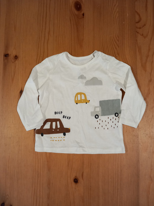 Vehicles Long Sleeve Top - Boys 3-6 months - TU
