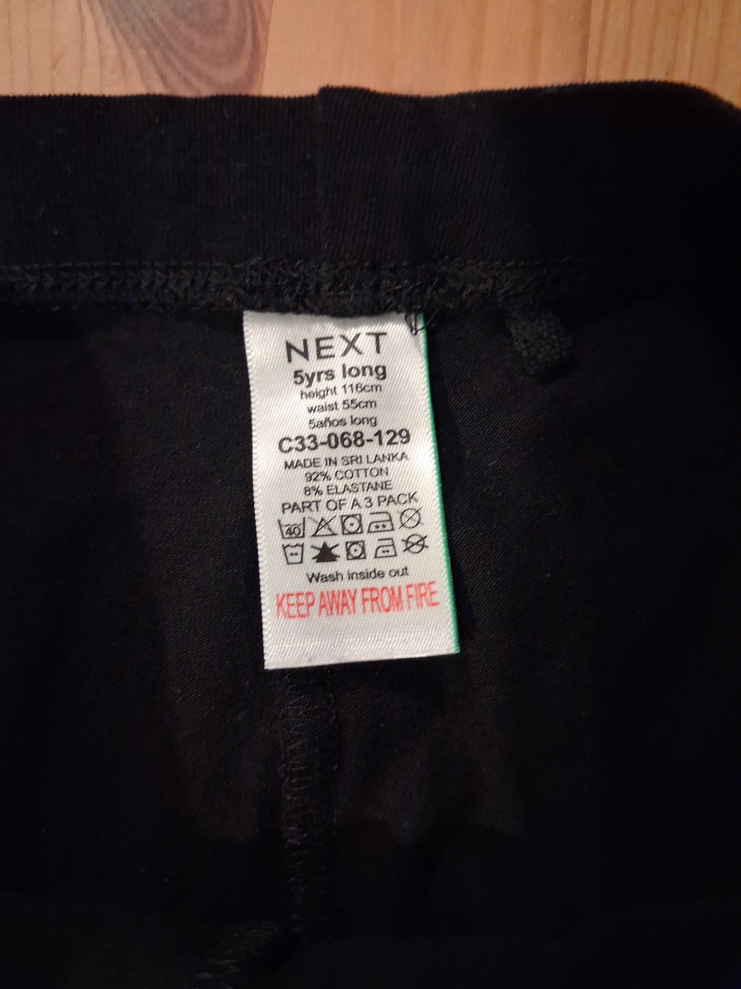 Black Leggings - Girls 5 years long - Next