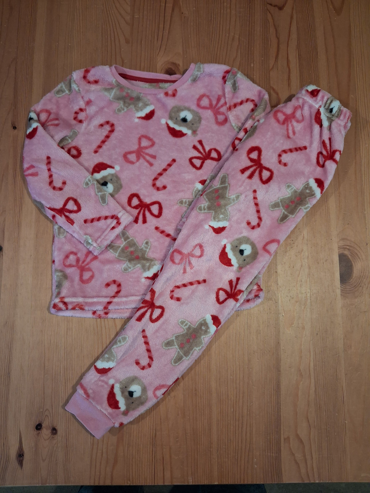 Pink Fleecy Christmas Pyjamas - Girls 6-7 years - Matalan