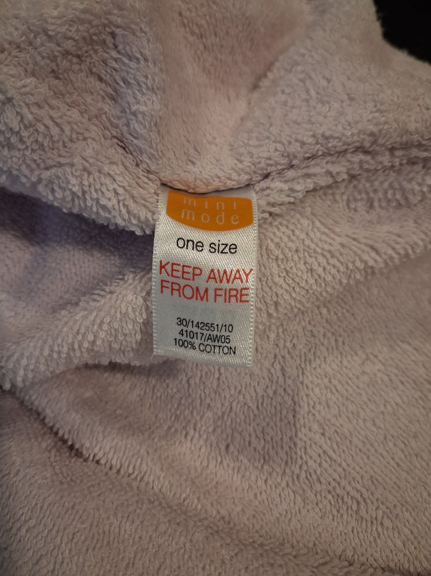 Light Pink 'Mini' Hooded Towel - Girls One Size - Mini Mode