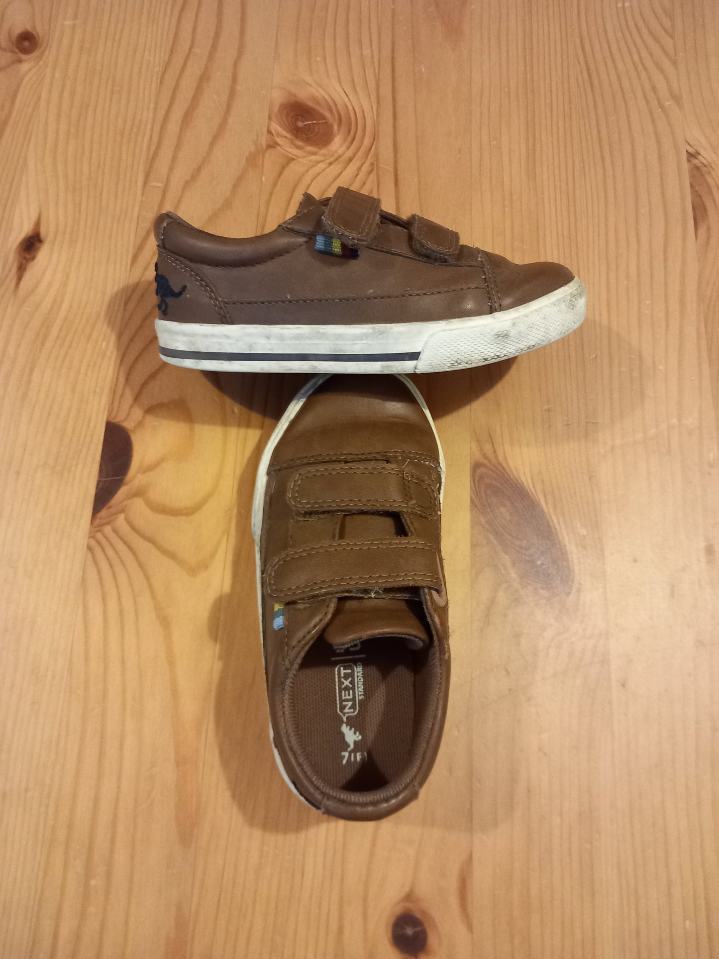 Brown Velcro Fastening Shoes - Boys Size 7f - Next
