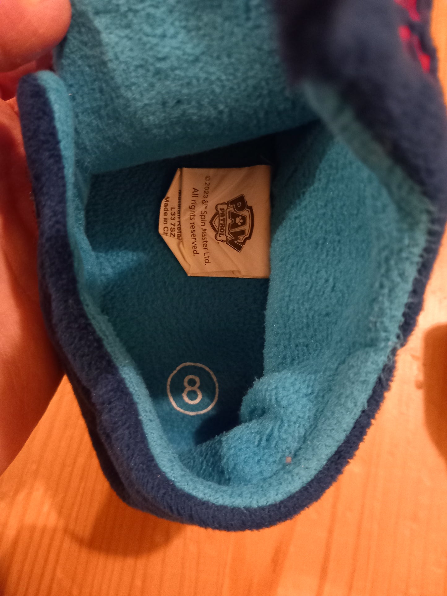 Paw Patrol Slippers - Boys Child Size 8 - Matalan