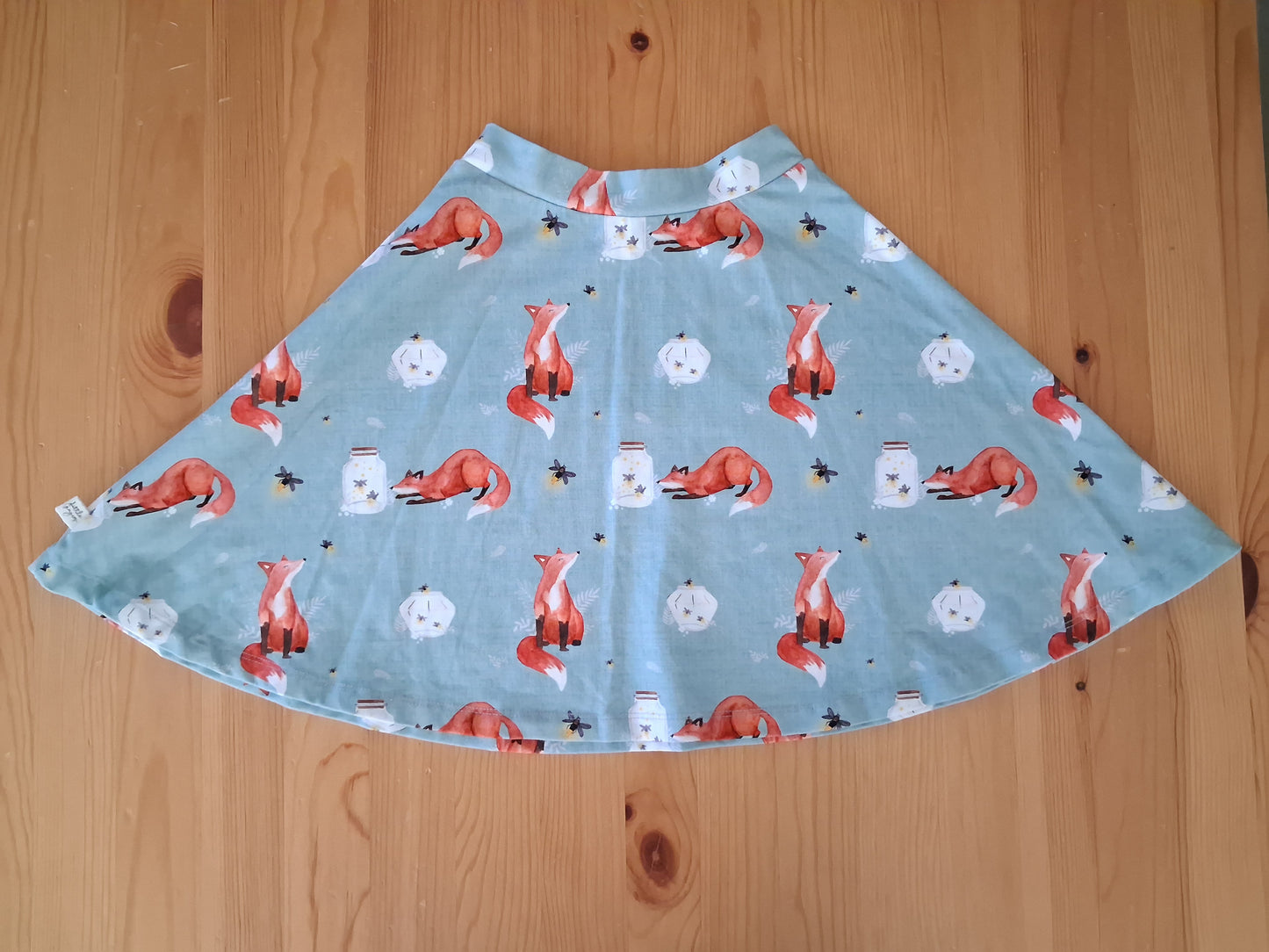Handmade Foxes Skirt With Elasticated Waistband - Girls 5-6 years - Little Gingers