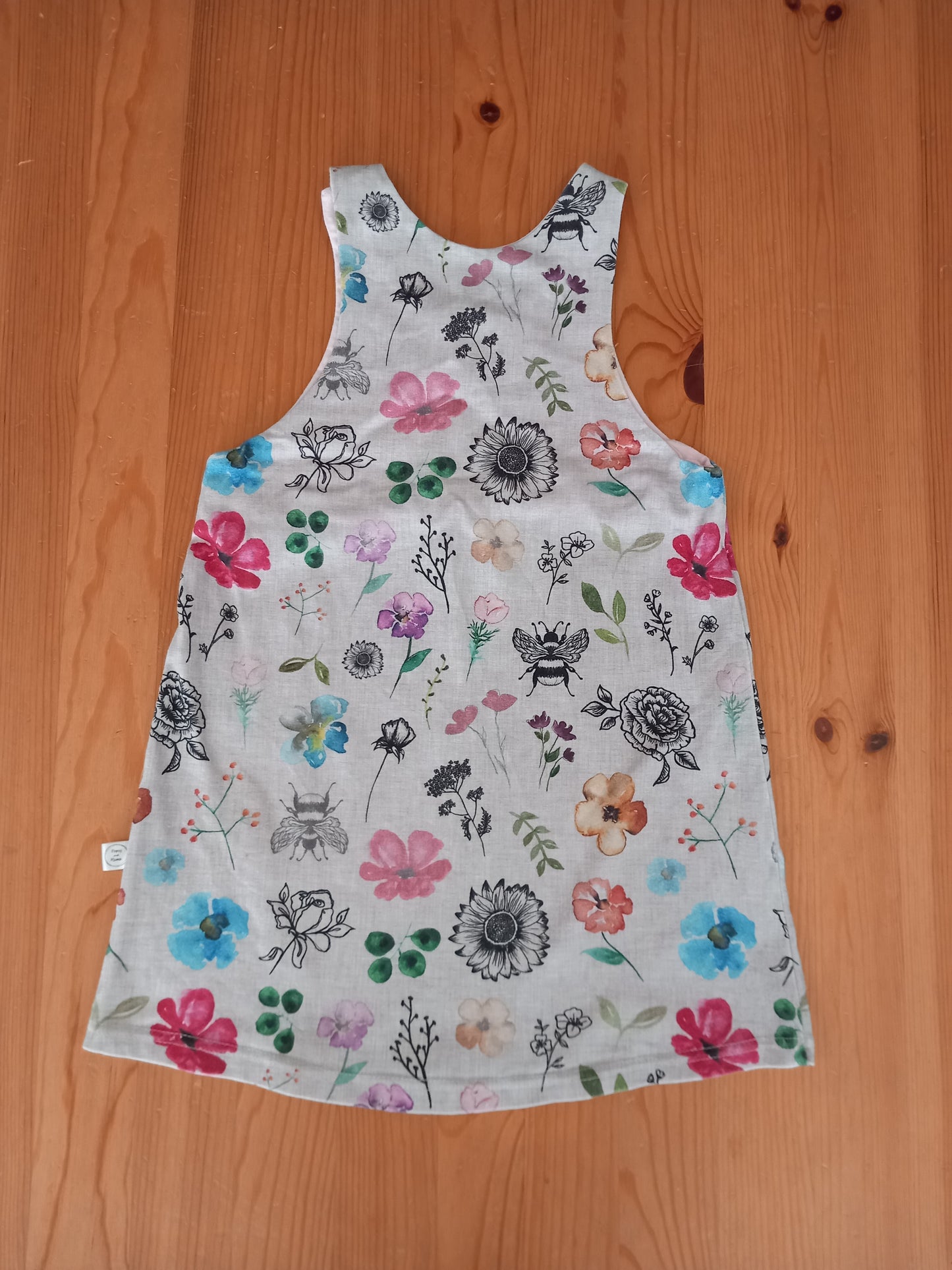 Handmade Flowers & Bees Dress - Girls 3-4 years - Popsy & Mama