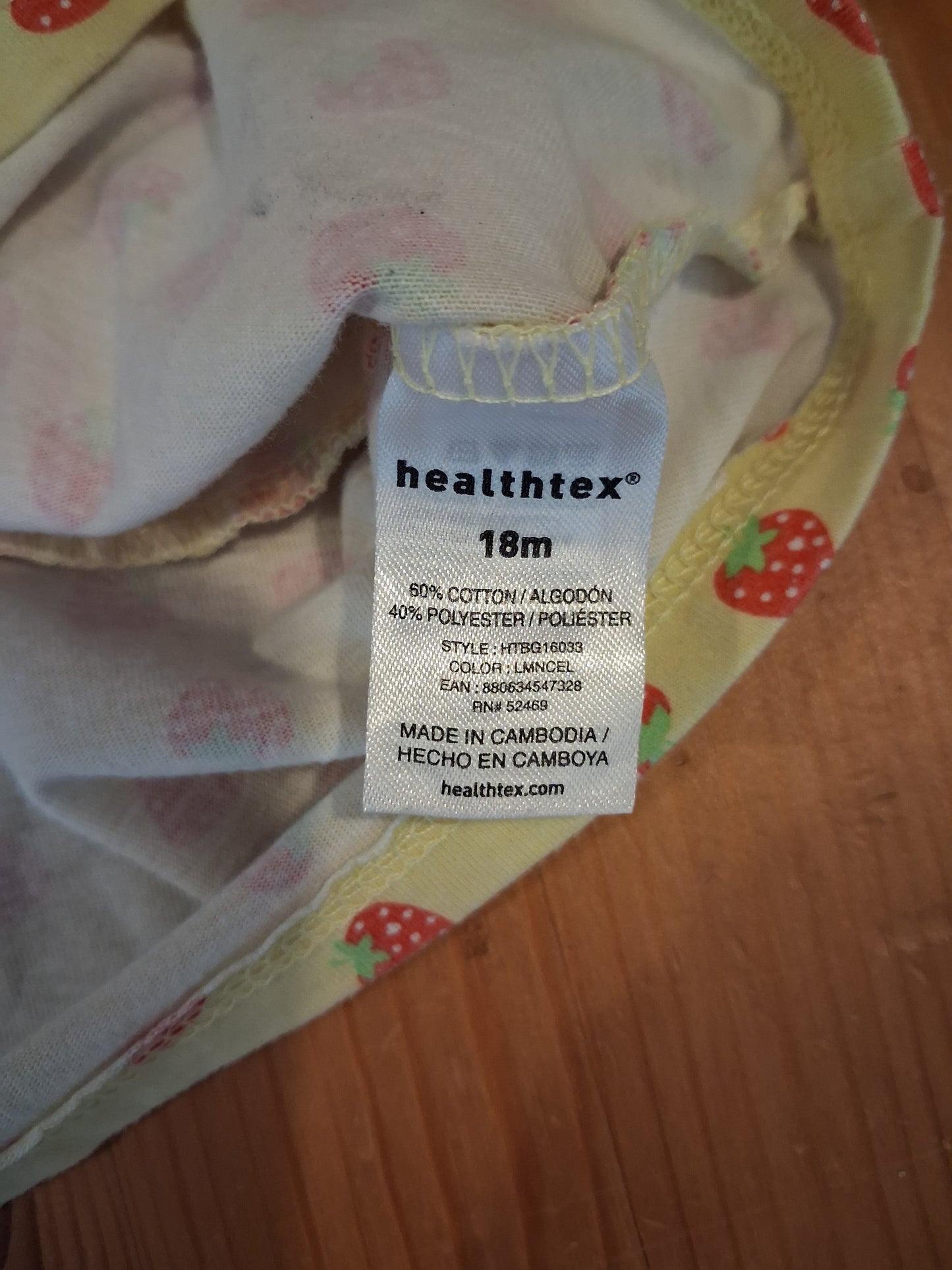 Light Yellow Strawberries Dress - Girls 18 months - Healthtex