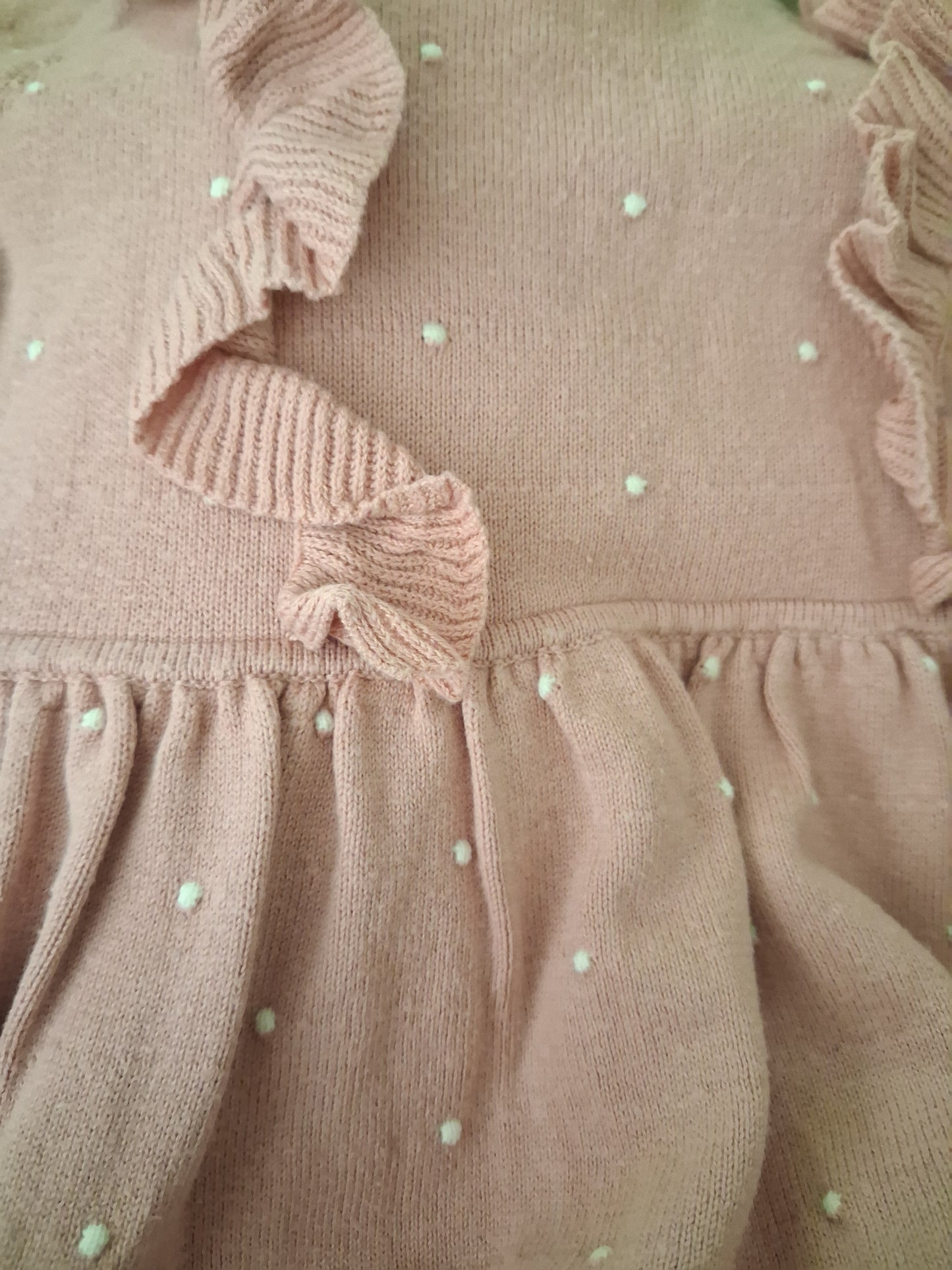 Pink Spotty Dress - Girls 6-9 months - H&M