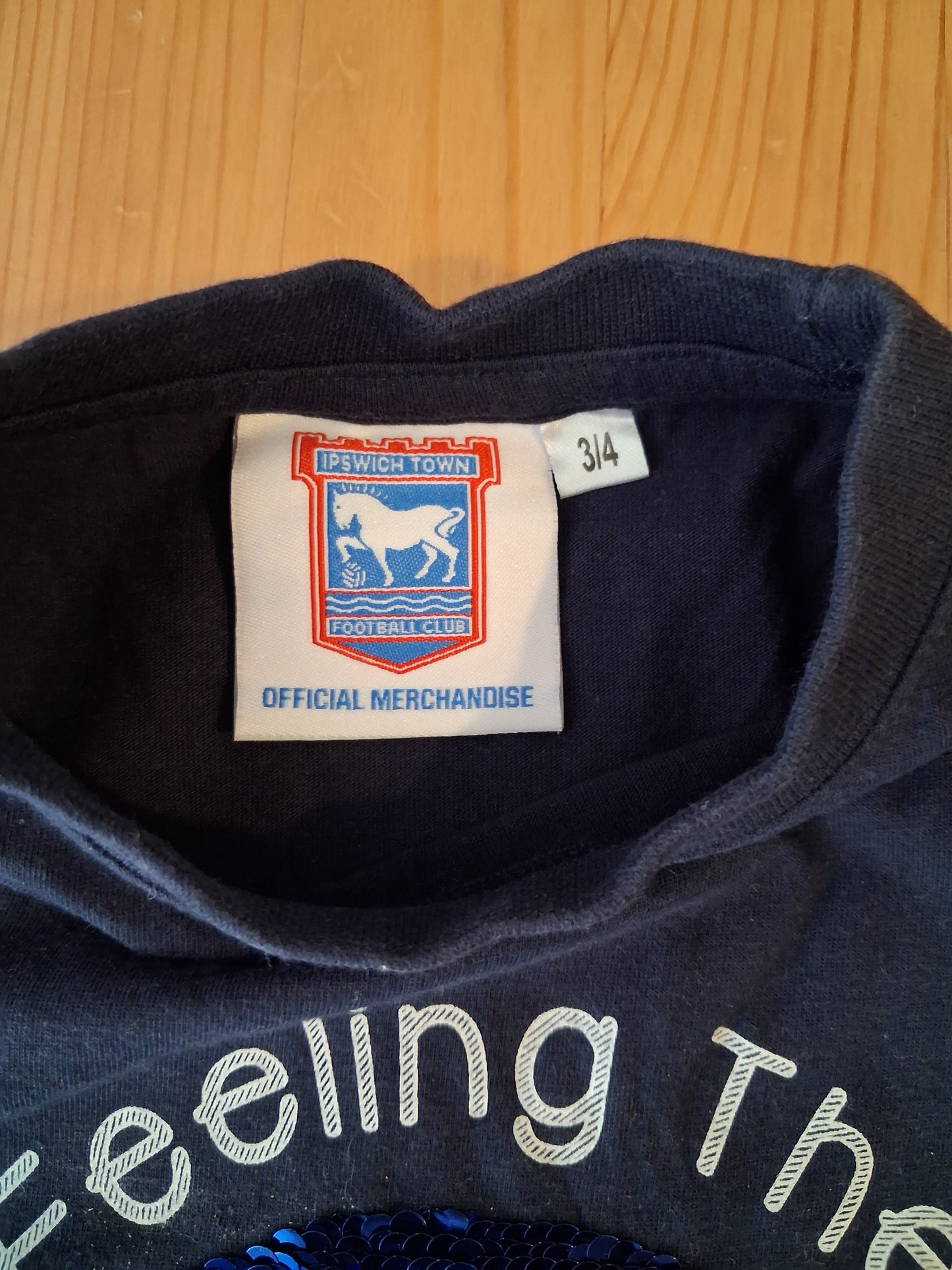 Navy Flip Sequin Ipswich Town T-Shirt - Girls 3-4 years - Ipswich Town Football Club