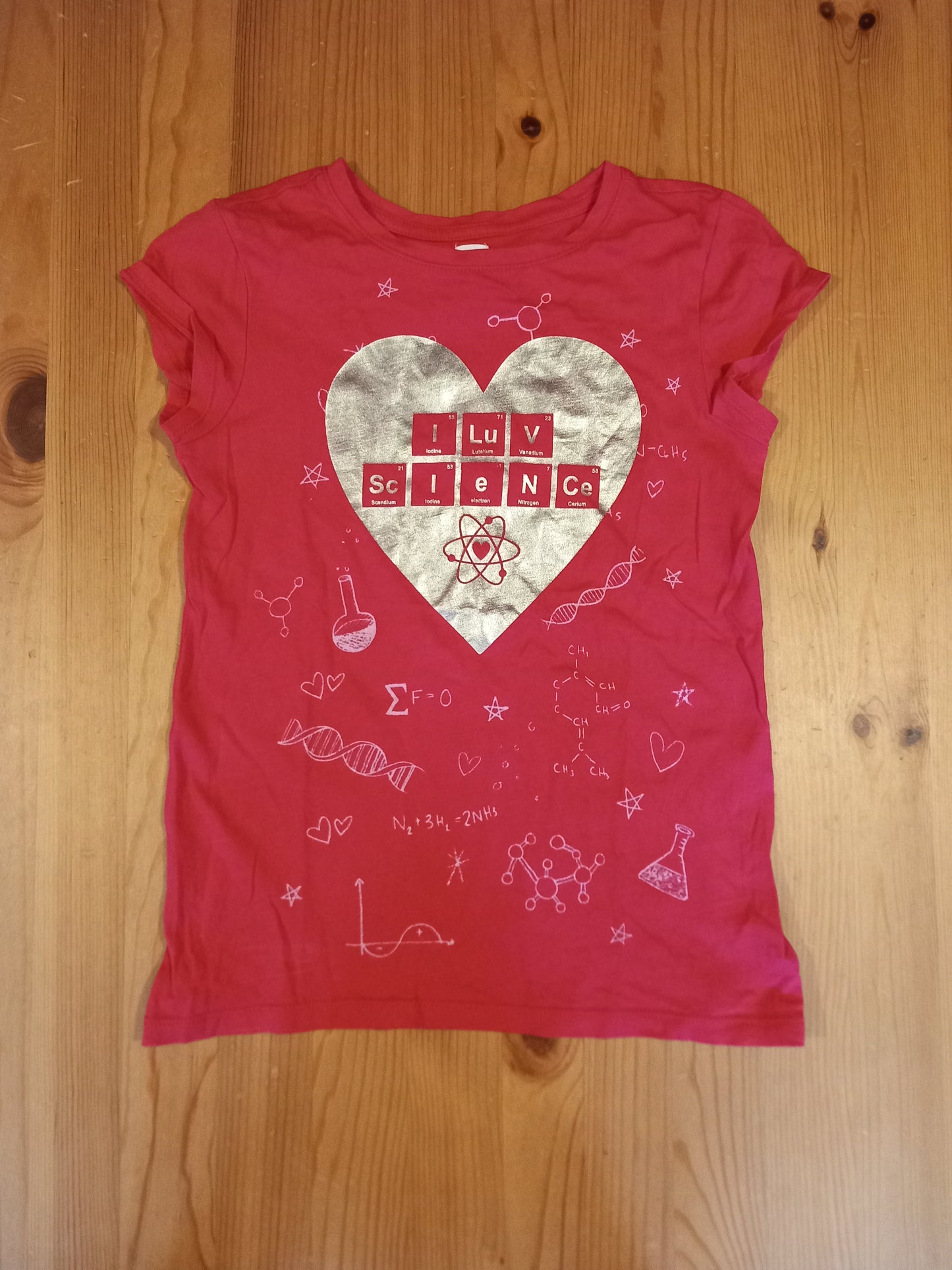 Pink 'I Luv Science' T-Shirt - Girls 12 years - Gap Kids