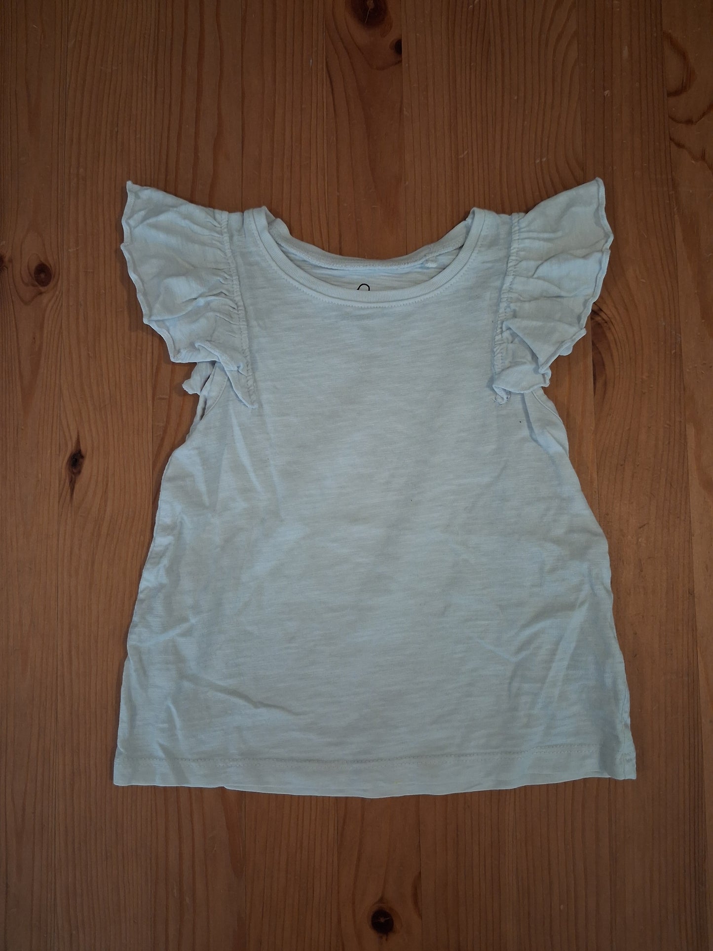 White Top With Feature Short Sleeves - Girls 12-18 months - Next