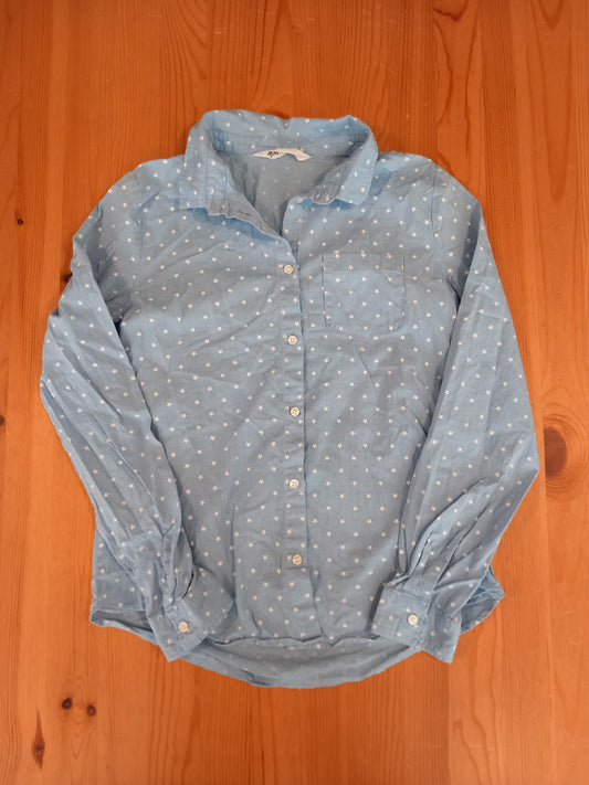 Light Blue Stars Shirt - Girls 12-13 years - H&M