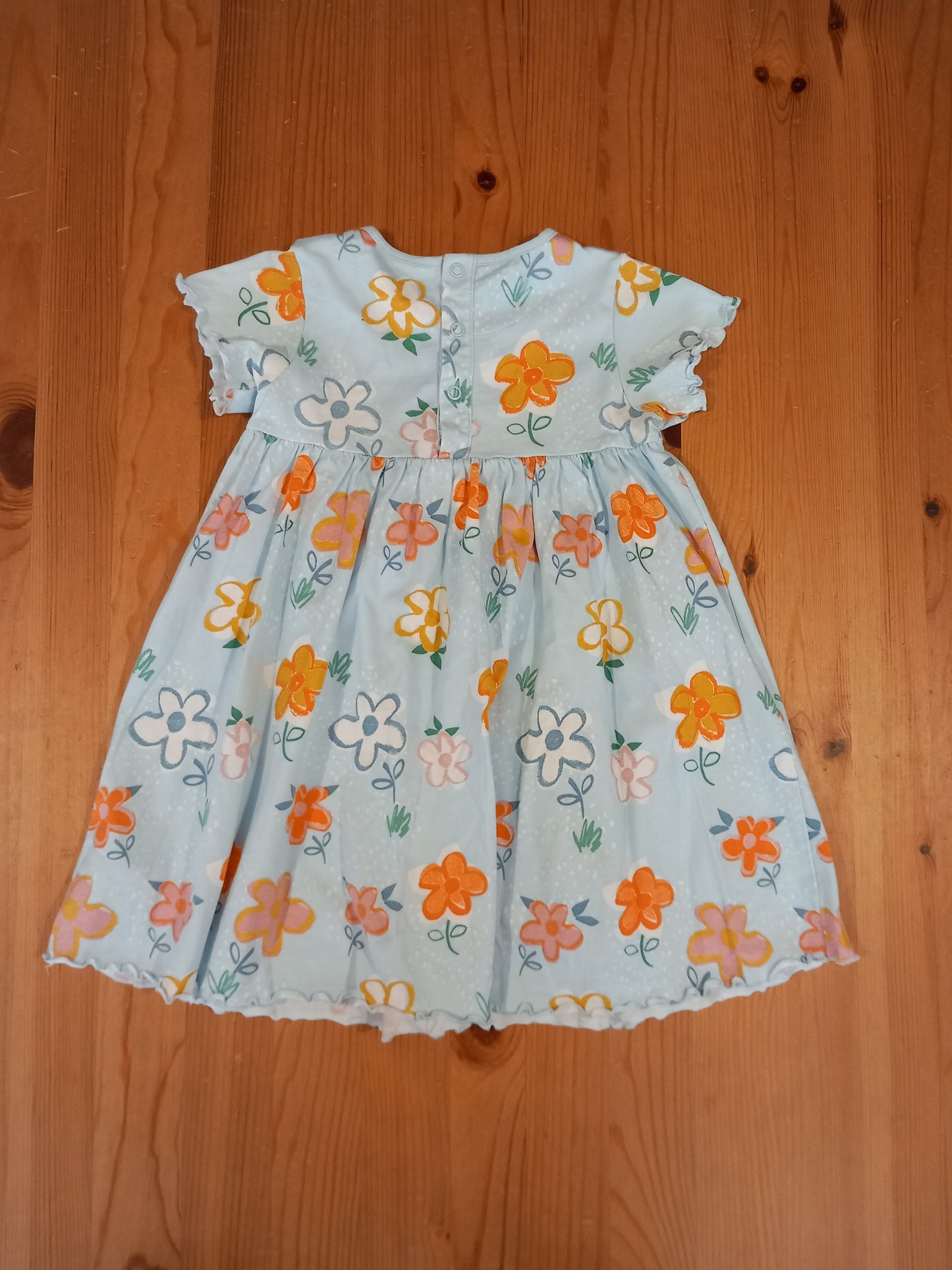 Light Blue Floral Dress - Girls 18-24 months - M&S