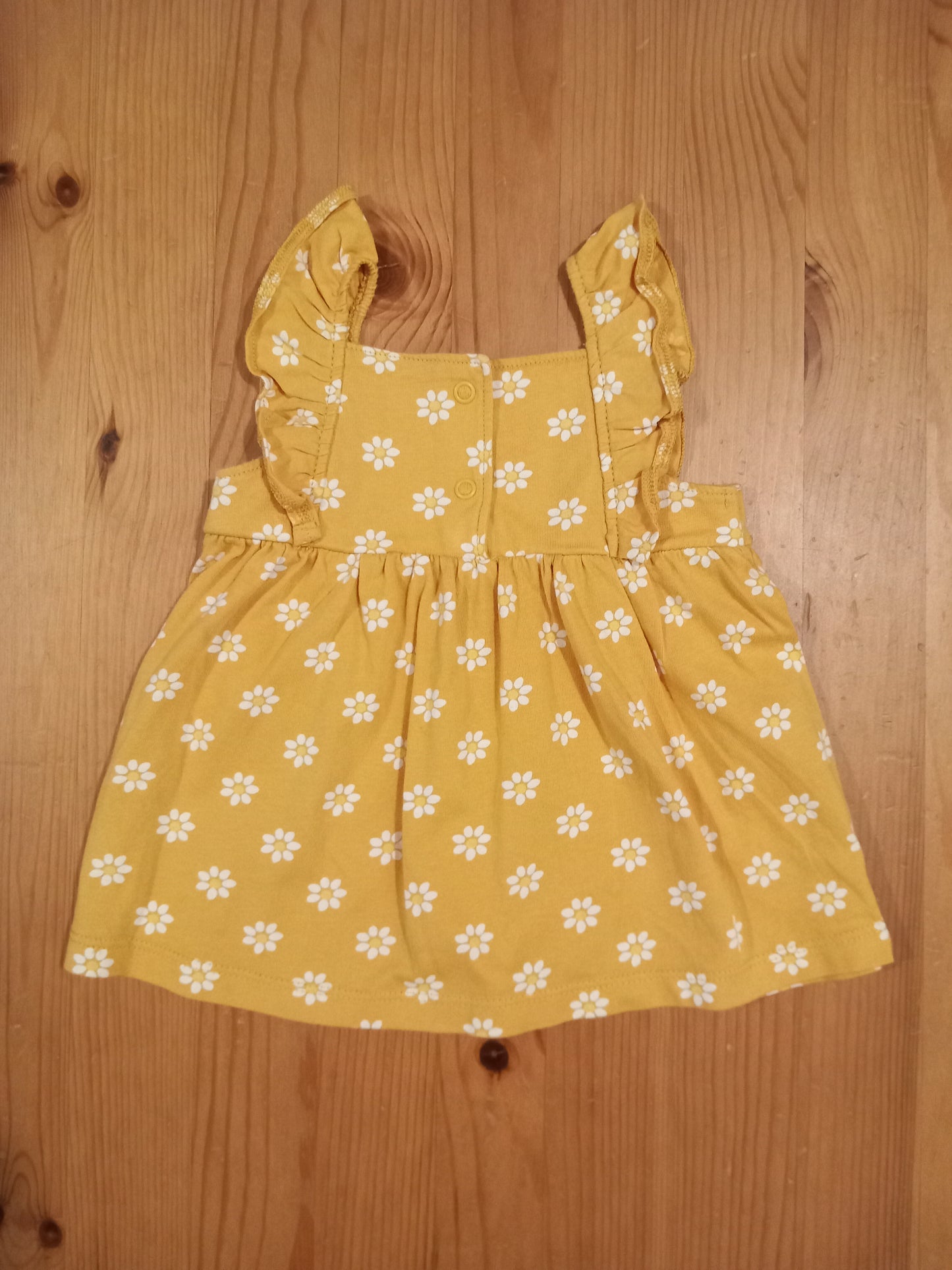 Yellow Flowers Long Top/Short Dress - Girls 6-9 months - F&F