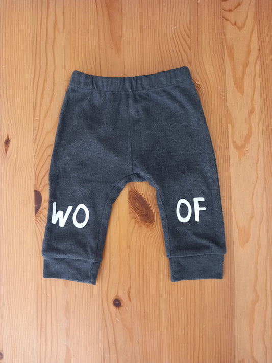 Grey 'Woof' Joggers - Boys 9 months - PL Baby