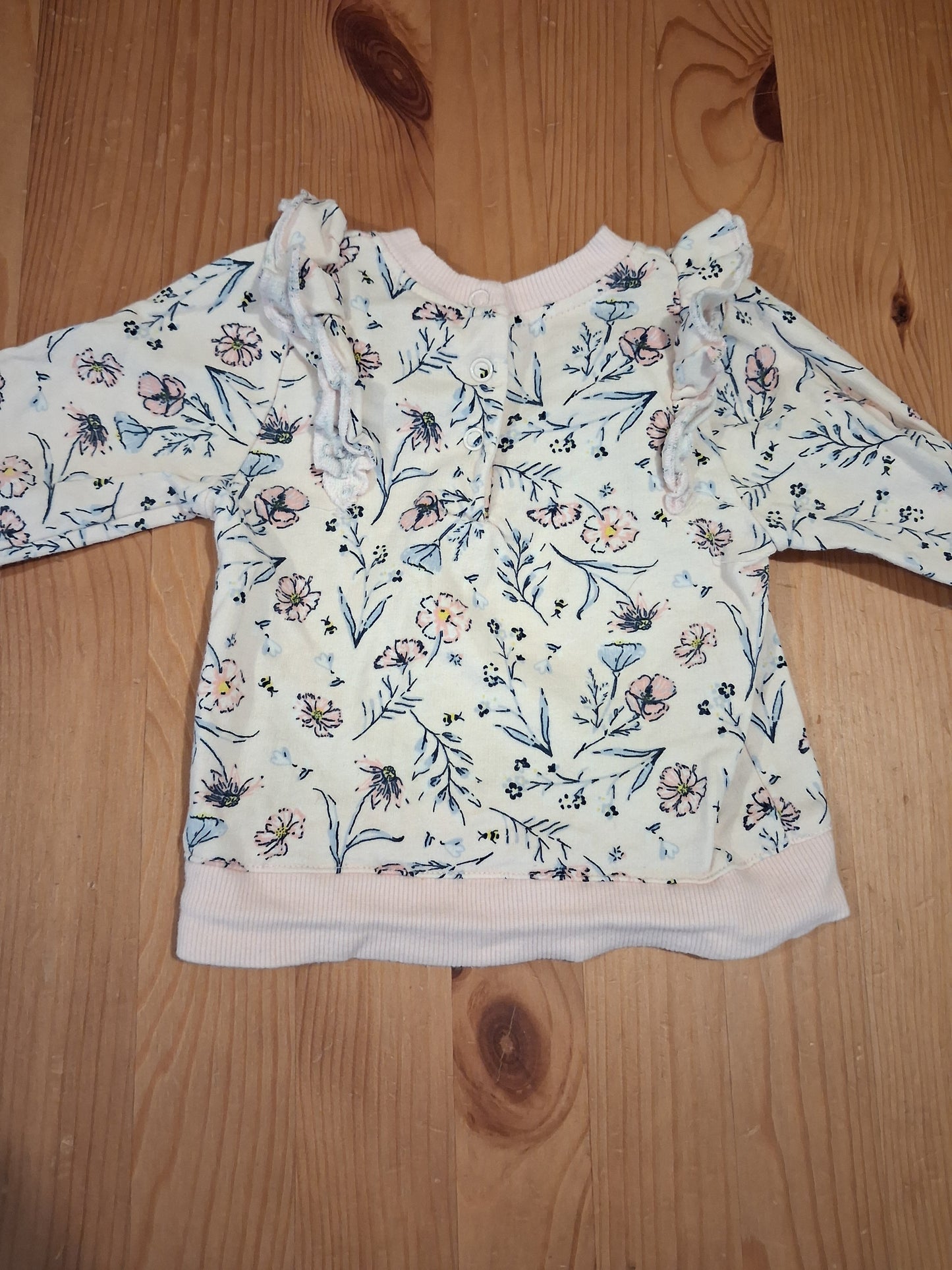 Lightweight Floral Sweatshirt - Girls 6-9 months - Laura Ashley Baby