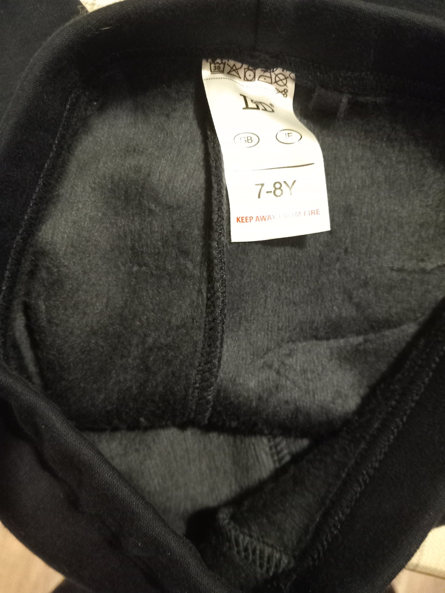 Navy Trousers With Furry Inside - Girls 7-8 years - Lily & Dan