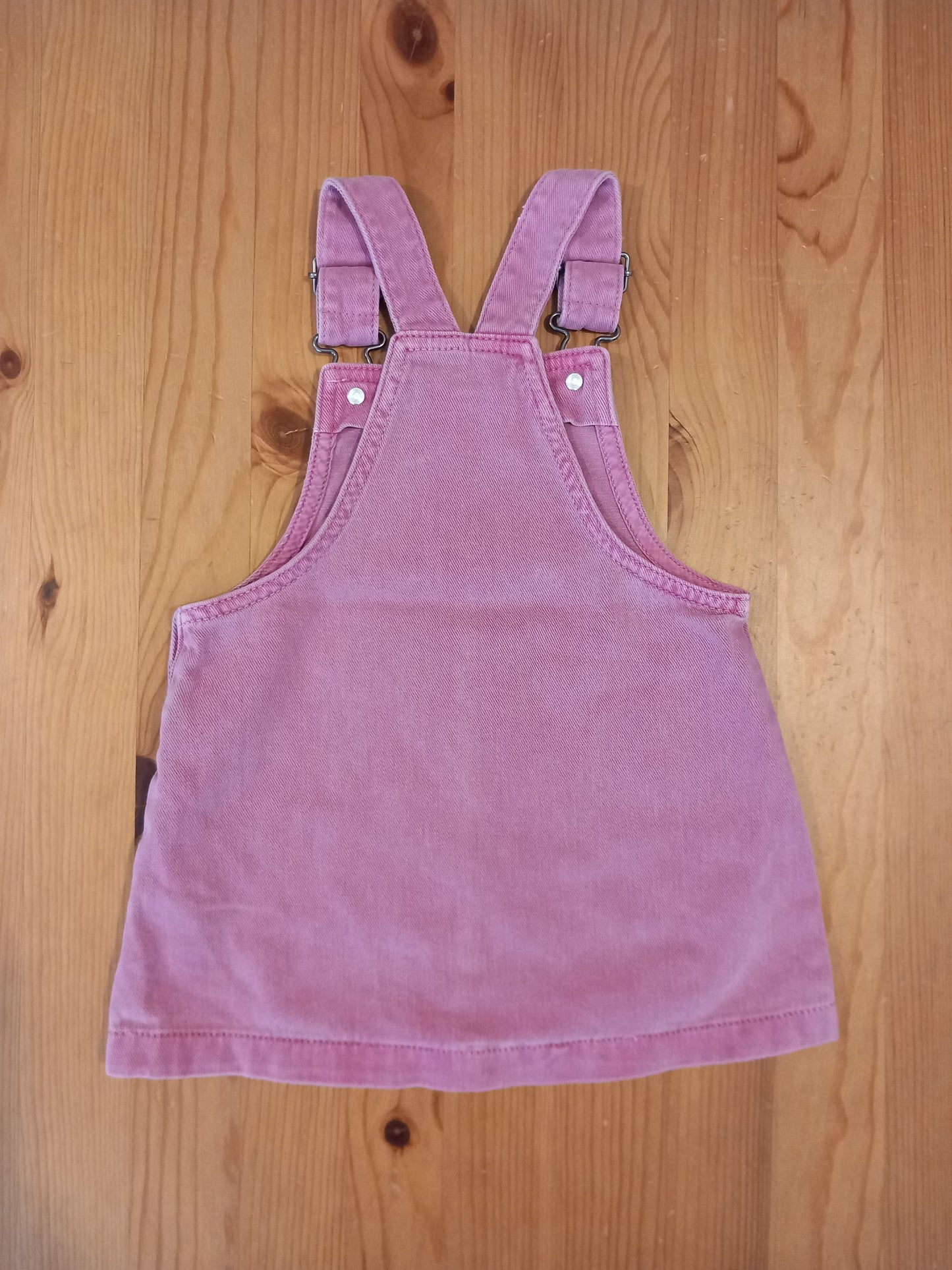 Pink Distressed Look Pinafore Dress - Girls 12-18 months - F&F