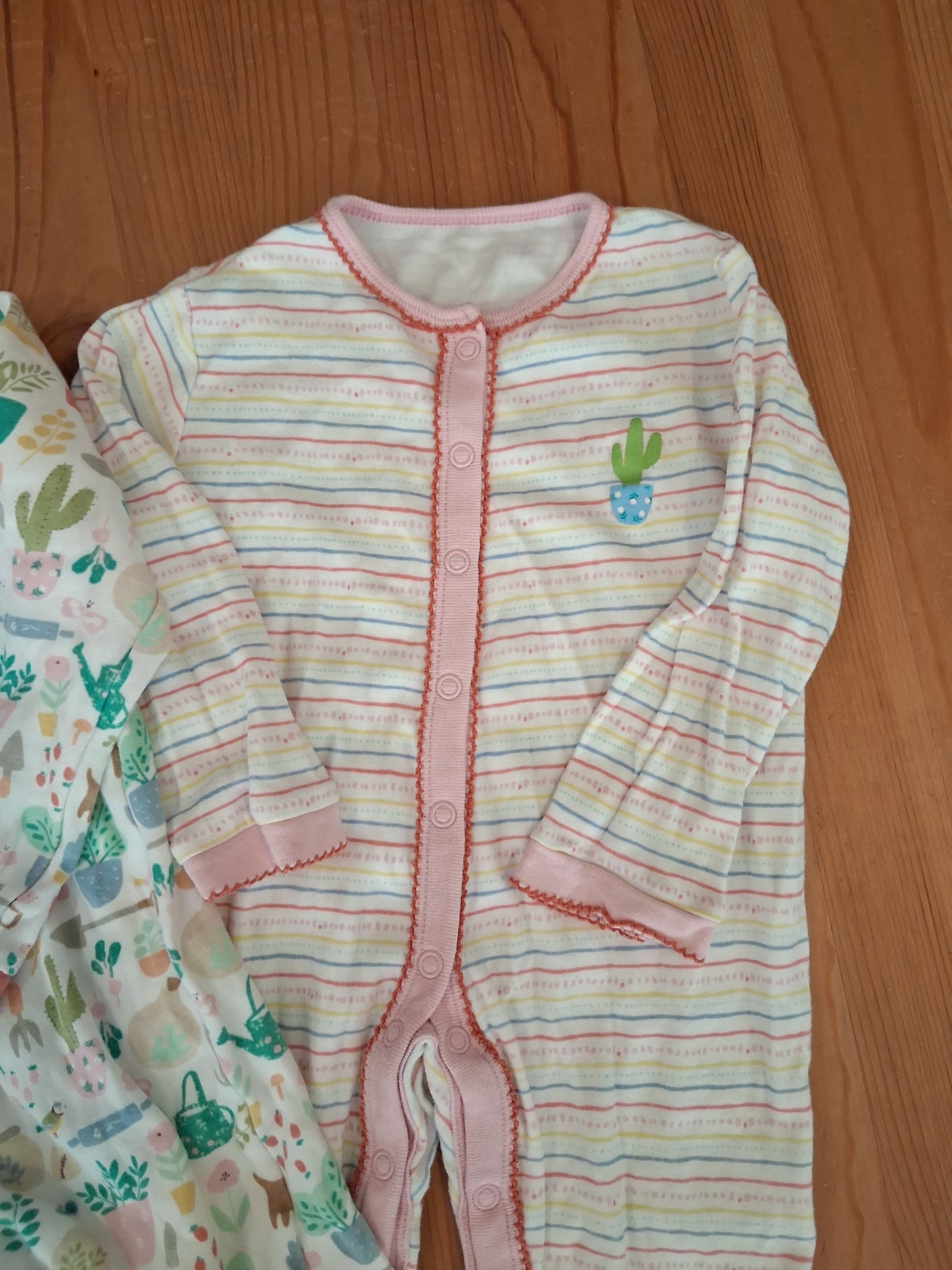 2 x Garden Sleepsuits - Girls 12-18 months - Waitrose