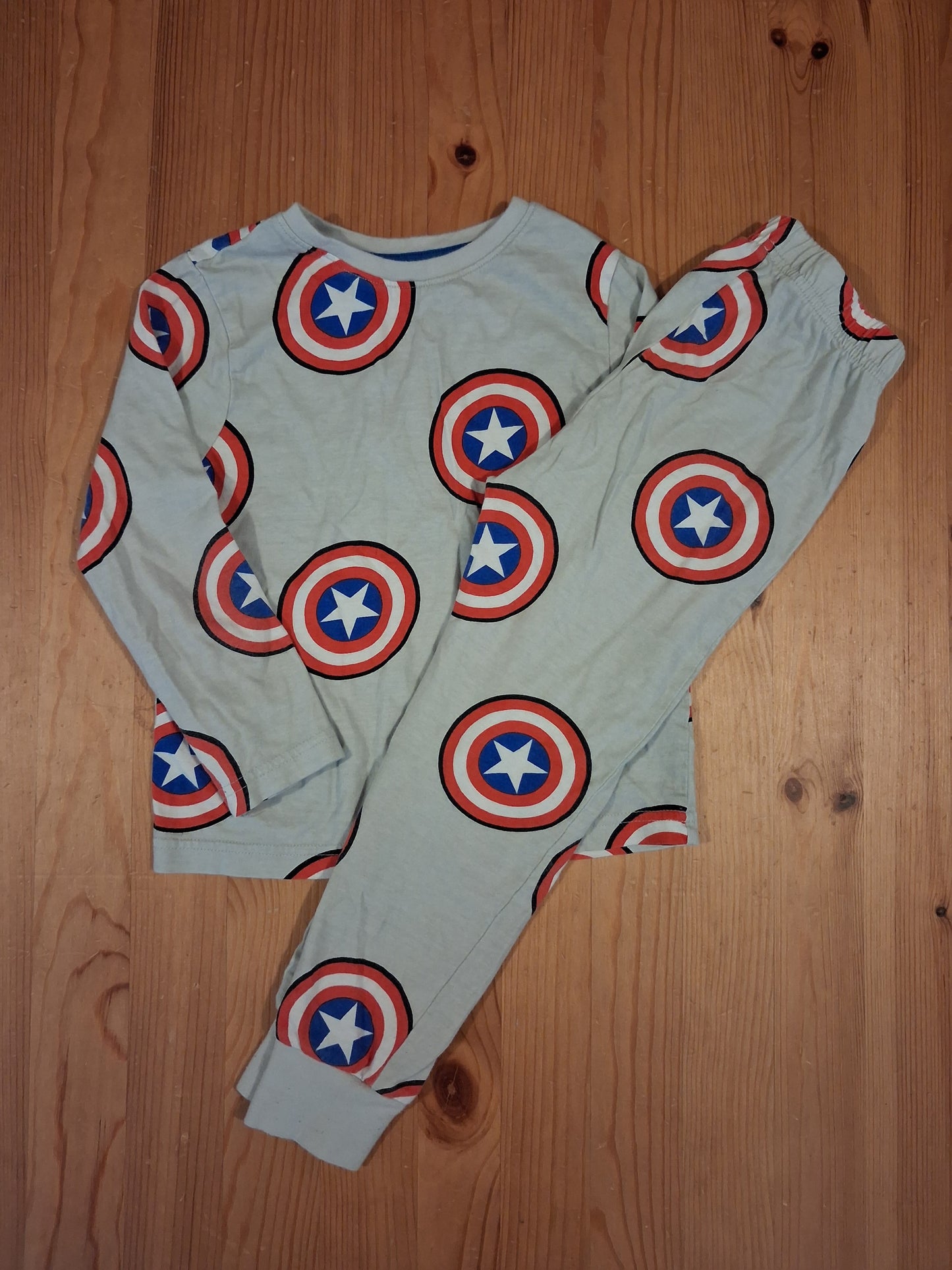 Captain America Long Sleeve Pyjamas - Boys 4-5 years - Marvel at George