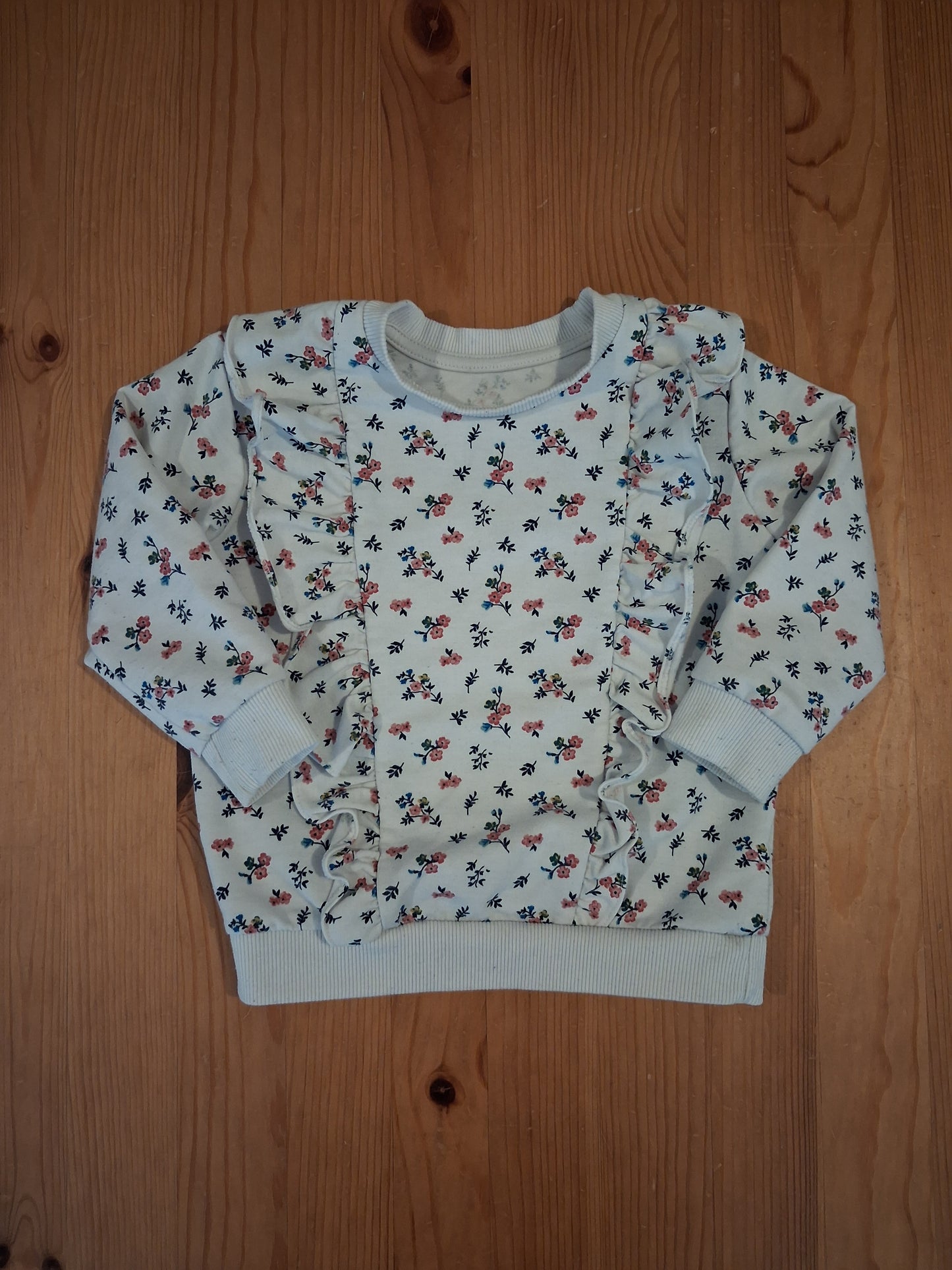 Lightweight Floral Ruffle Jumper - Girls 12-18 months - Matalan