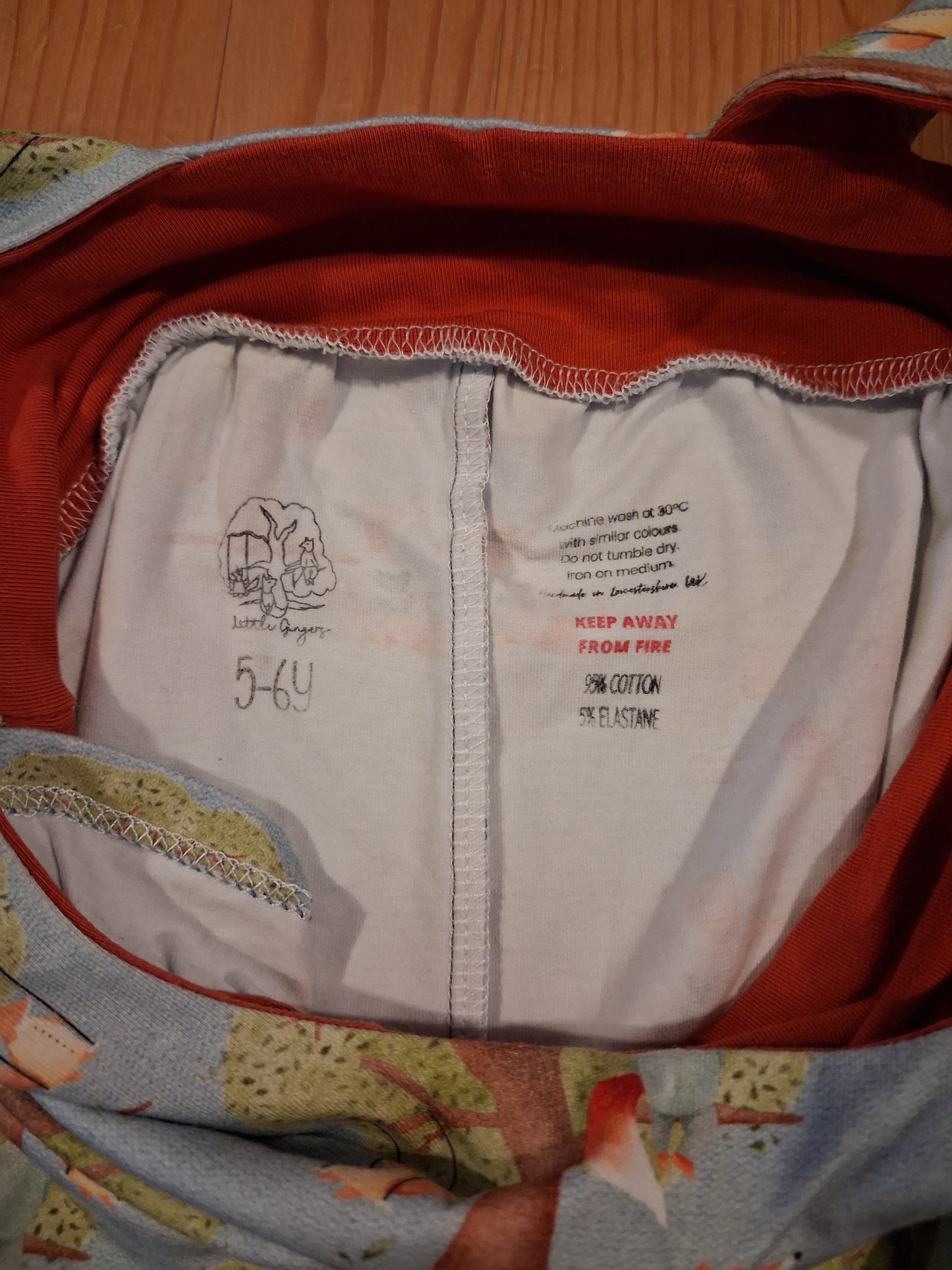 Handmade Foxes Playsuit With Feature Sleeves - Girls 5-6 years - Little Gingers Clothing