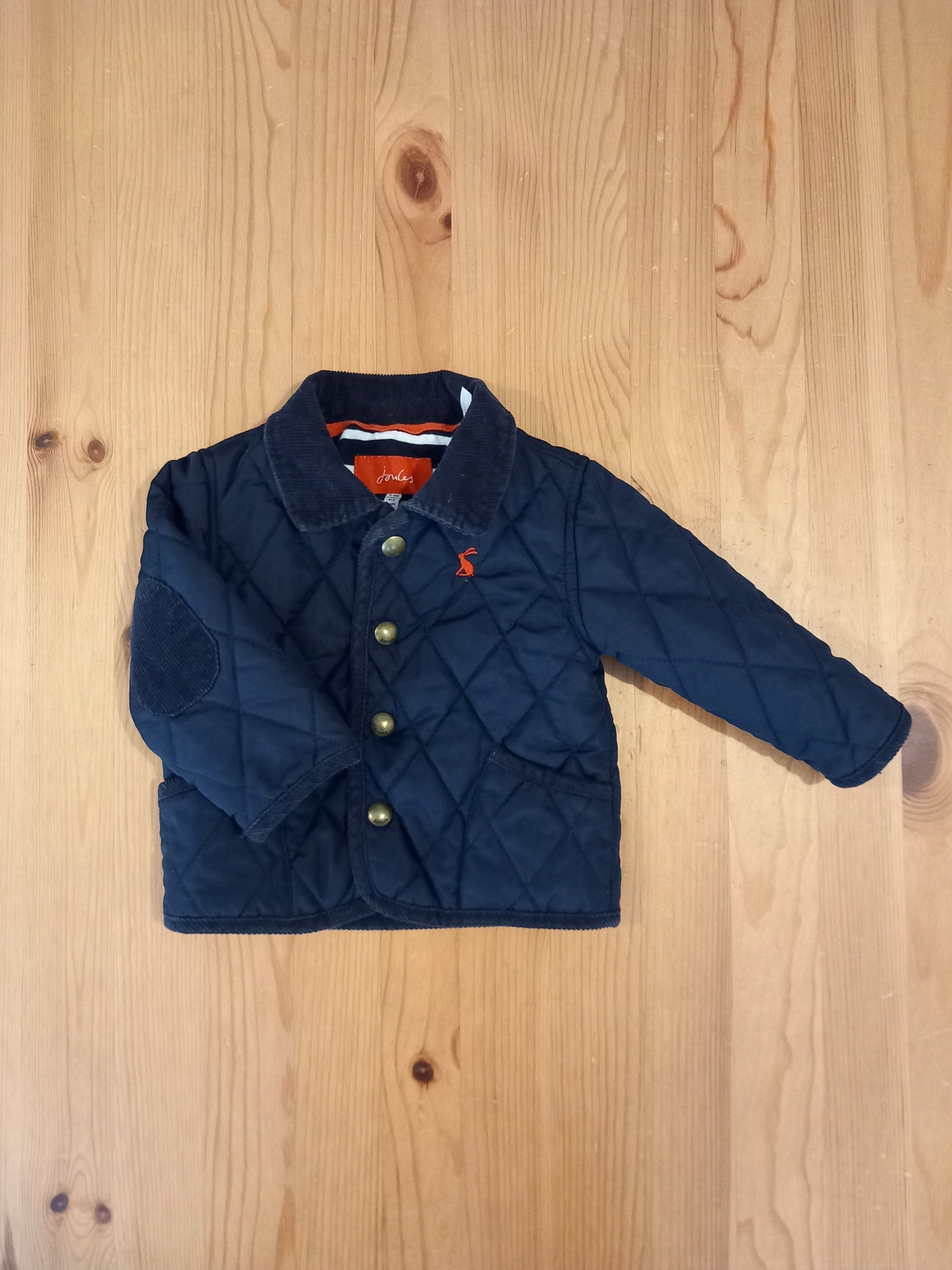 Navy Quilted Jacket - Unisex 3-6 months - Joules