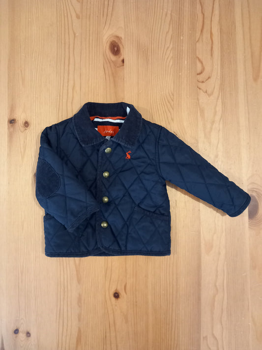 Navy Quilted Jacket - Unisex 3-6 months - Joules