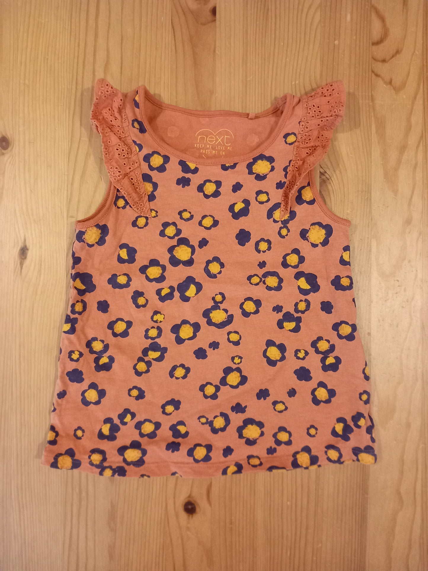 Floral Sleeveless Top With Feature Shoulders - Girls 4-5 years - Next