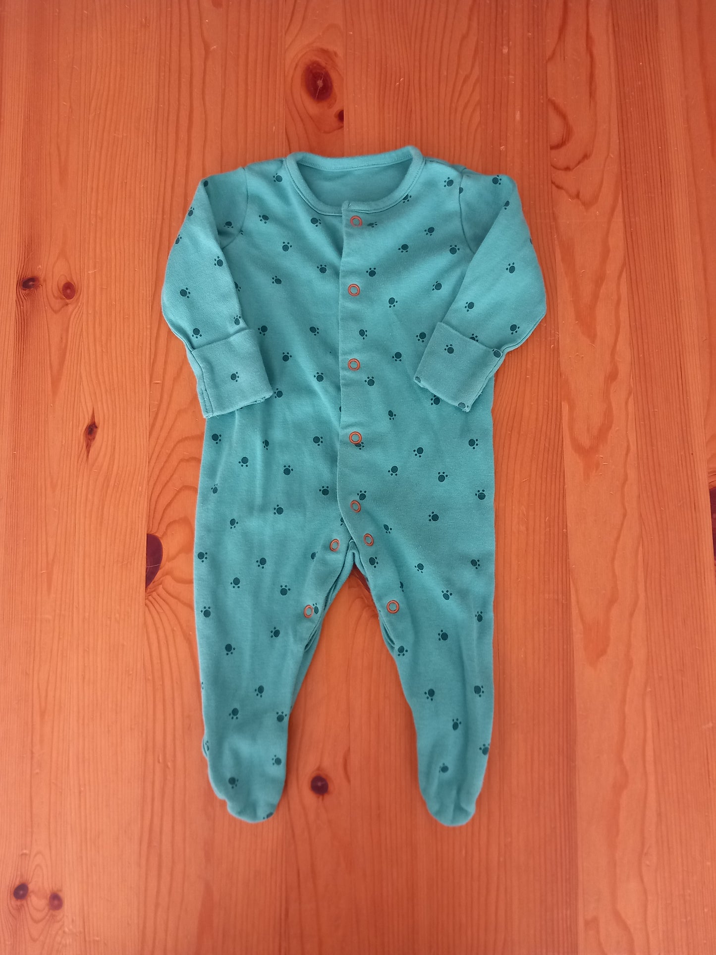 Paw Prints Sleepsuit - Unisex 1-3 months - Mothercare
