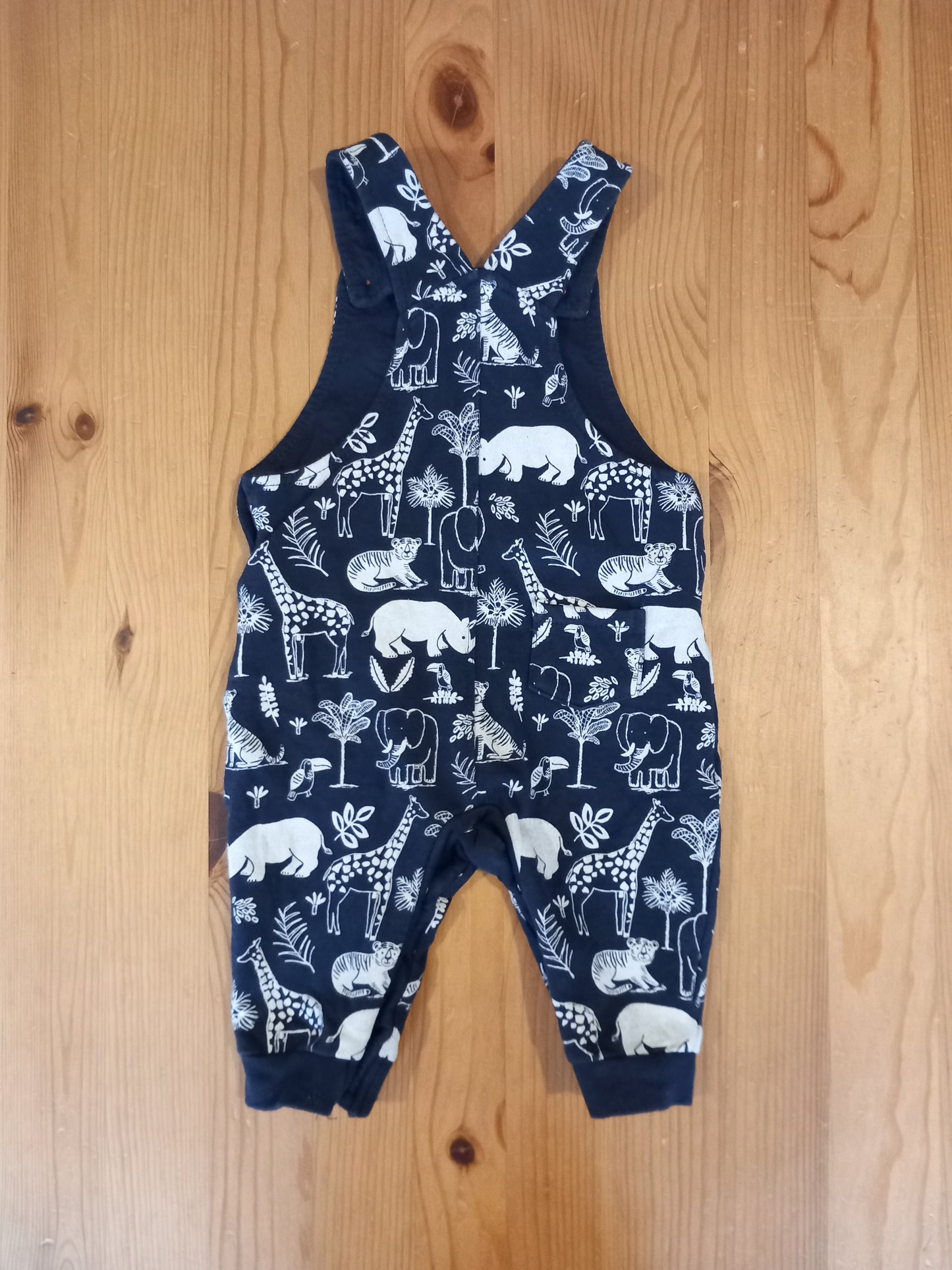 Animals Dungarees & Long Sleeve Bodysuit Set - Boys 3-6 months - Mantaray