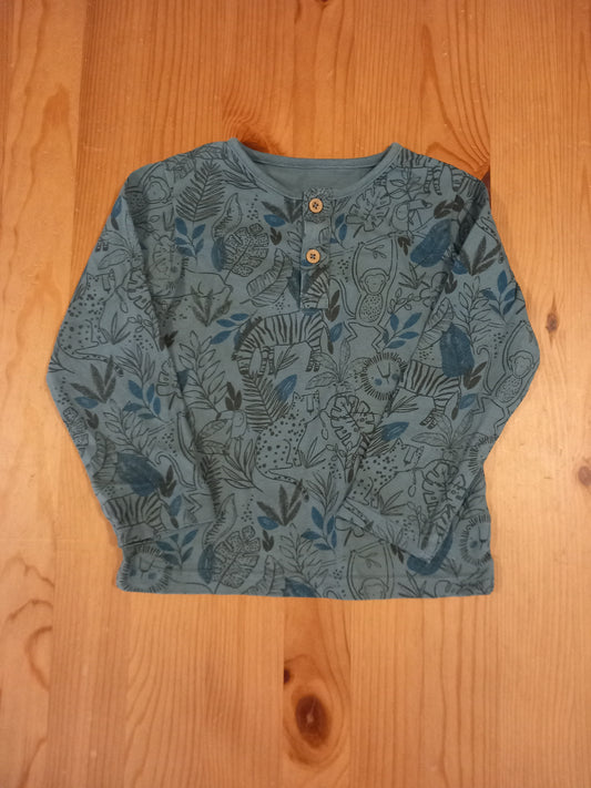 Green Animals Long Sleeve Top - Boys 12-18 months - TU