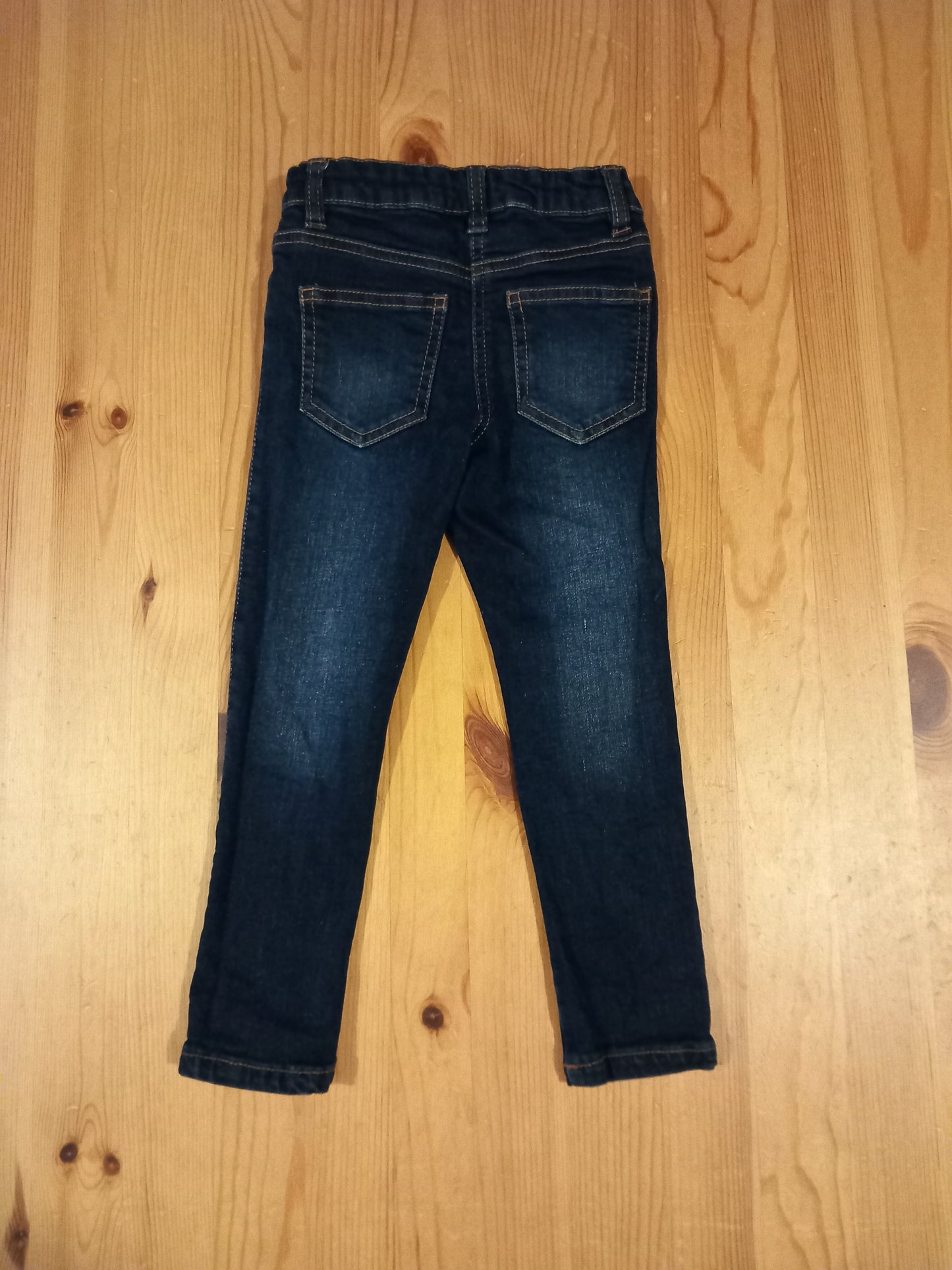 Navy Skinny Jeans With Adjustable Waistband - Girls 3-4 years - M&Co