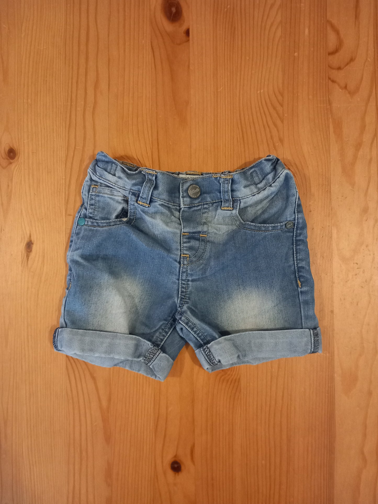 Distressed Look Denim Shorts With Adjustable Waistband - Girls 2-3 years - Next