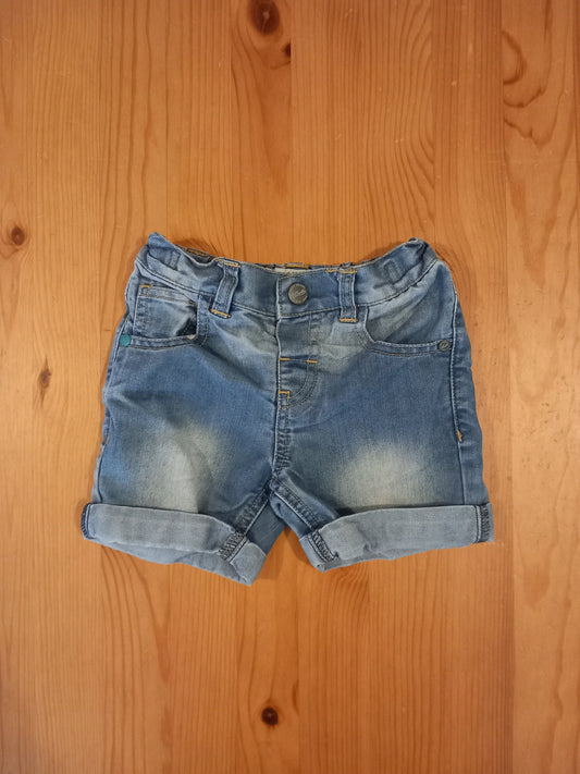 Distressed Look Denim Shorts With Adjustable Waistband - Girls 2-3 years - Next