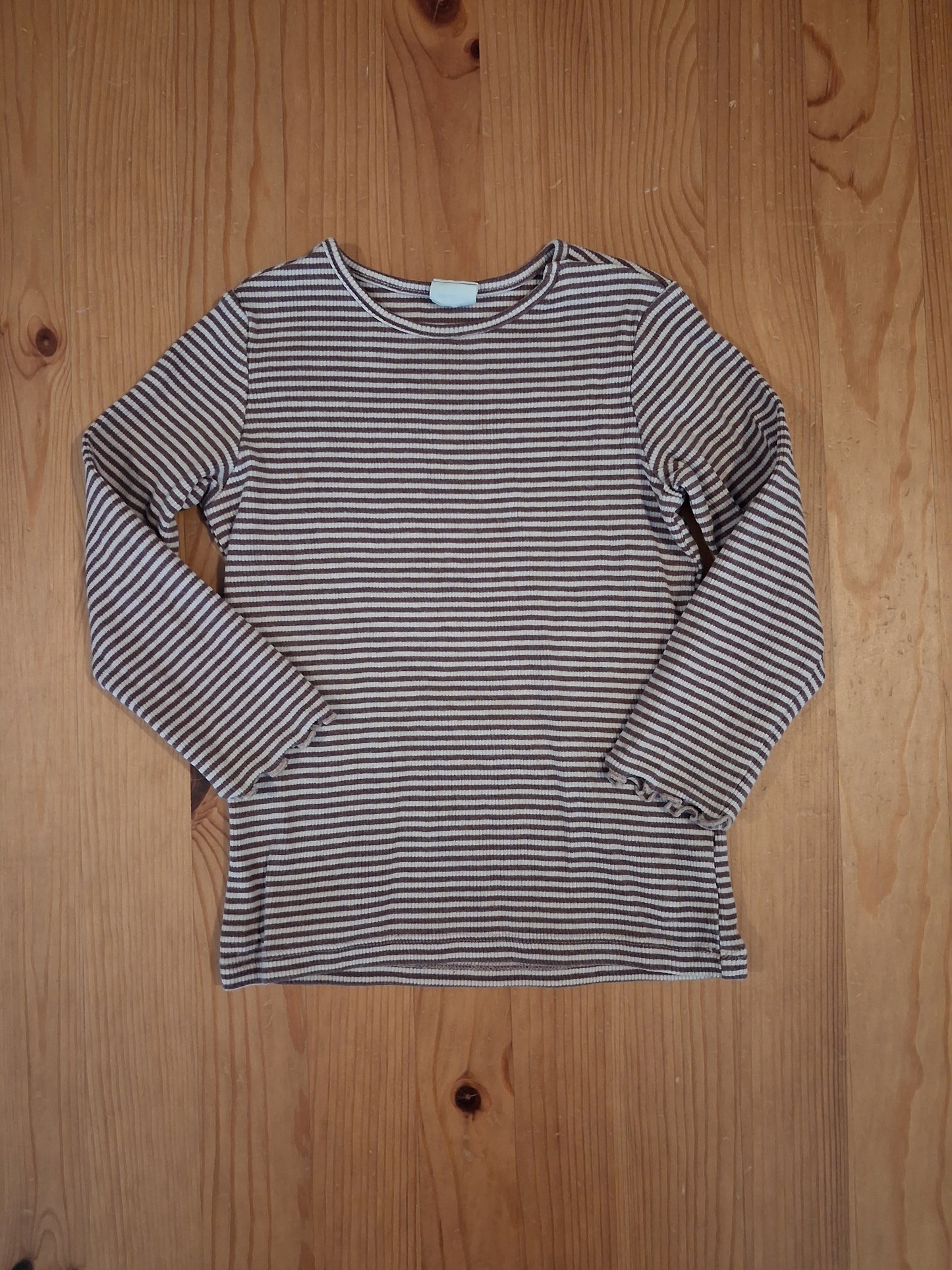 Striped Ribbed Long Sleeve Top - Girls 12-18 months - H&M