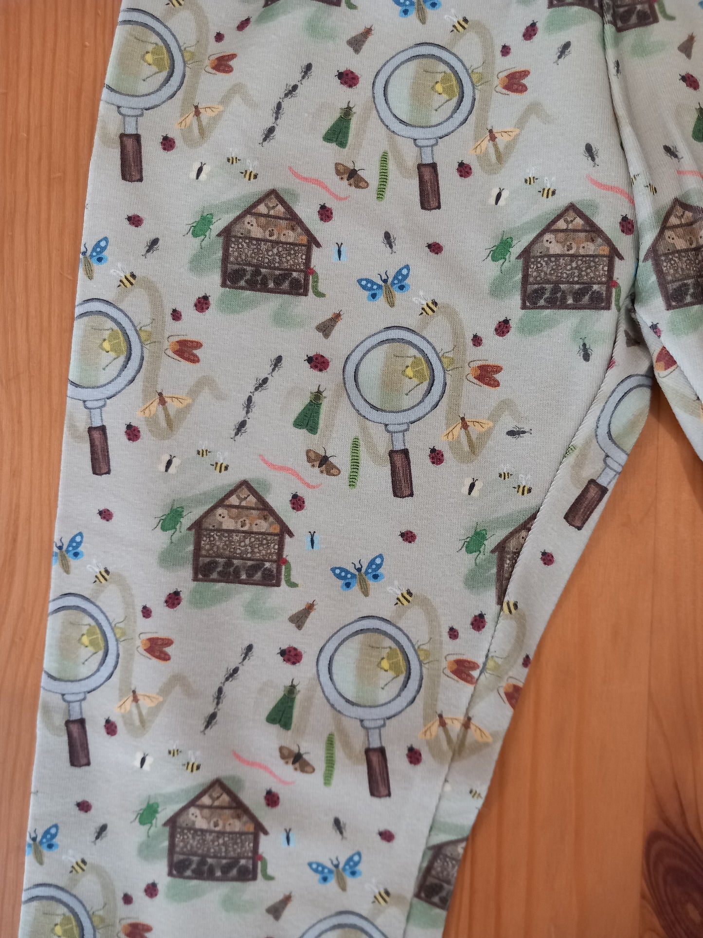 Handmade Bug Hunting Leggings - Girls 5 years - Little Stitch & Me