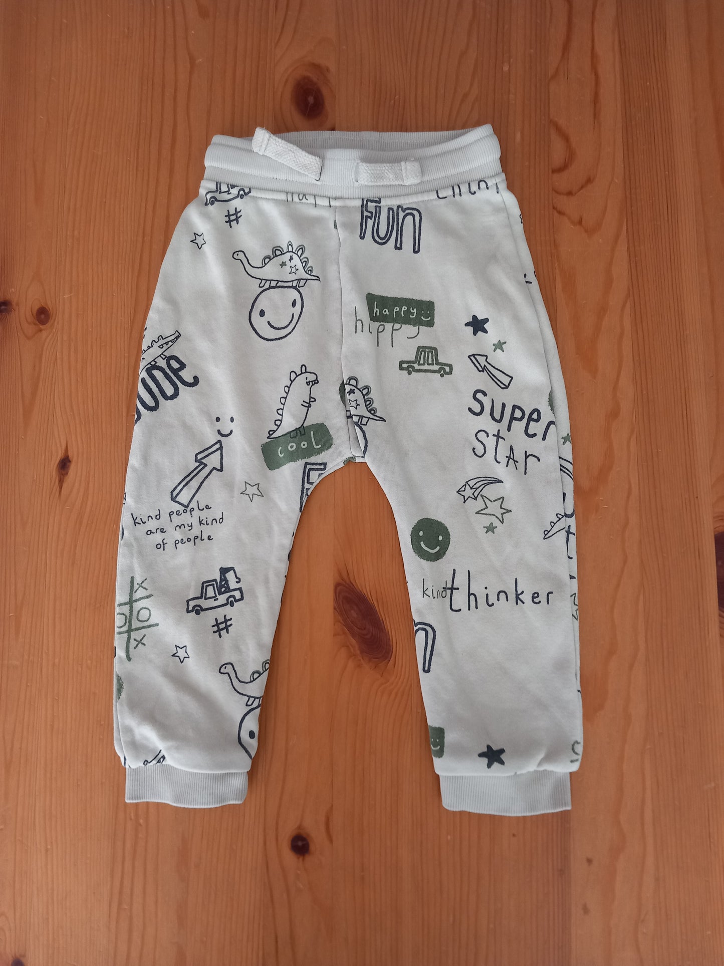 Beige Pictures Joggers - Boys 18-24 months - George