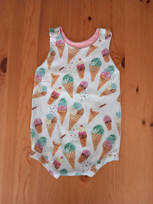 Handmade Ice Creams Romper - Girls 3-4 years - Little J Clothing