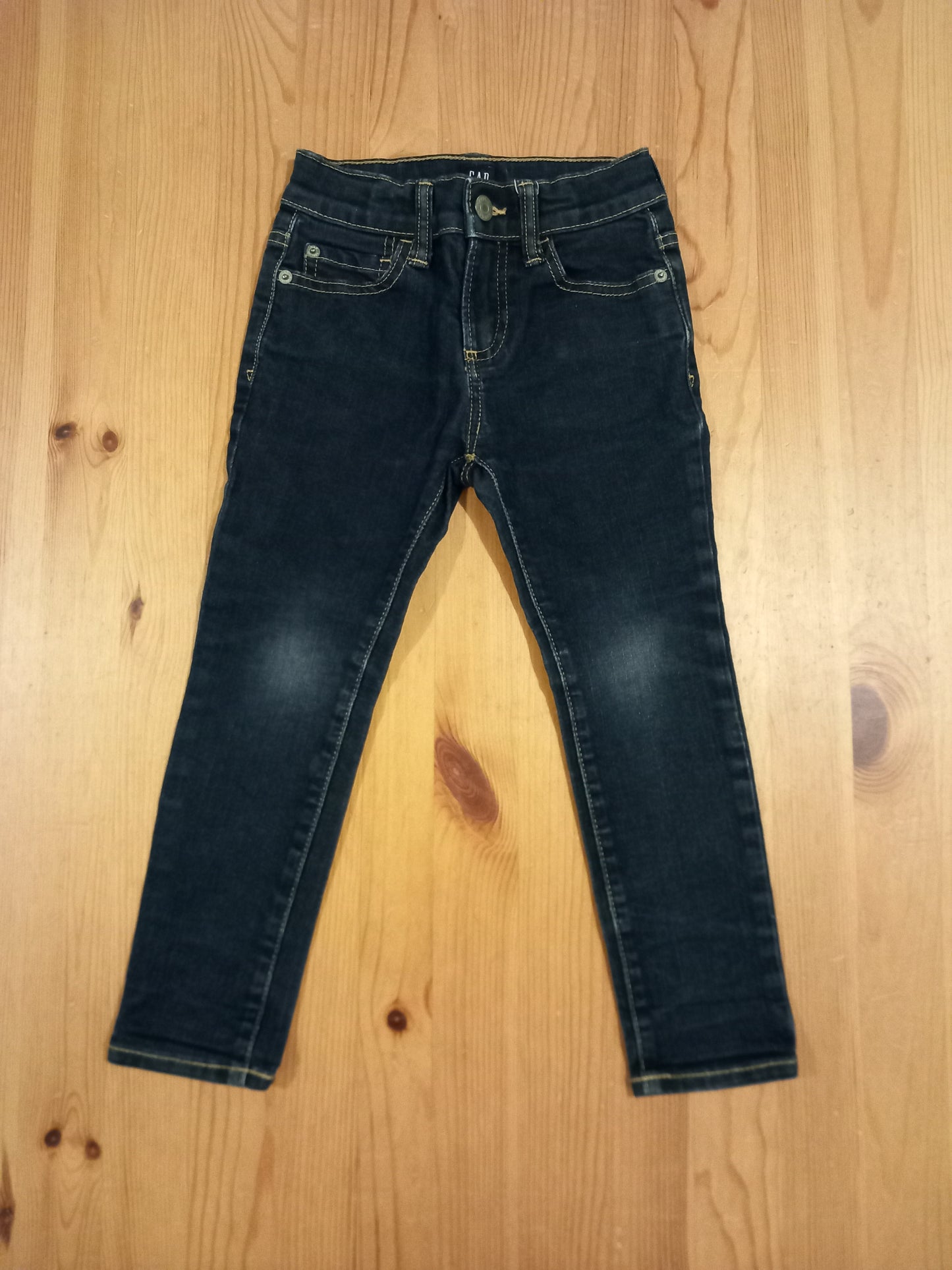 Navy Stretch Skinny Jeans With Adjustable Waistband - Boys 5 years - Gap