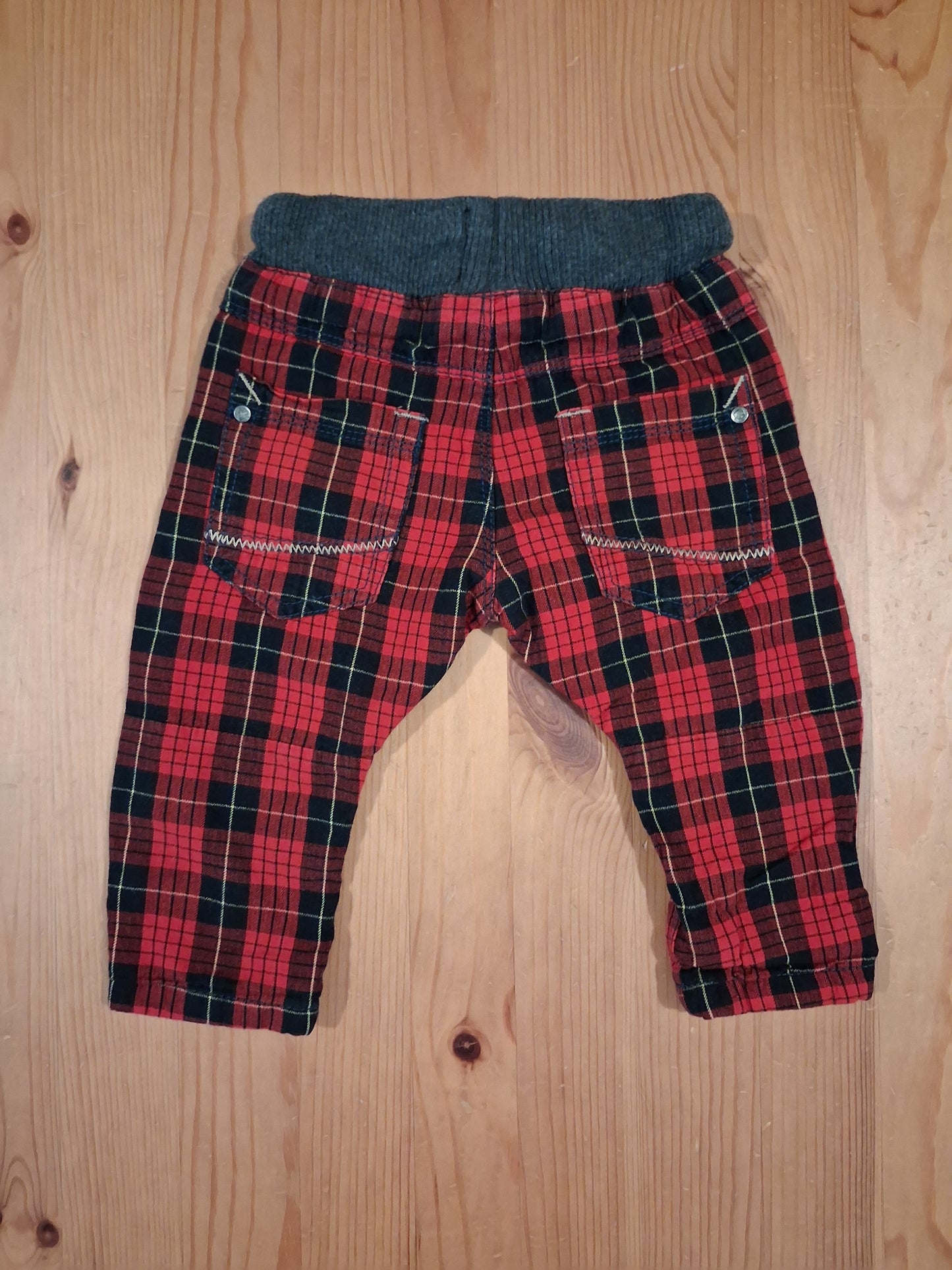 Tartan Style Trousers With Drawstring Elasticated Waistband - Boys 3-6 months - Next