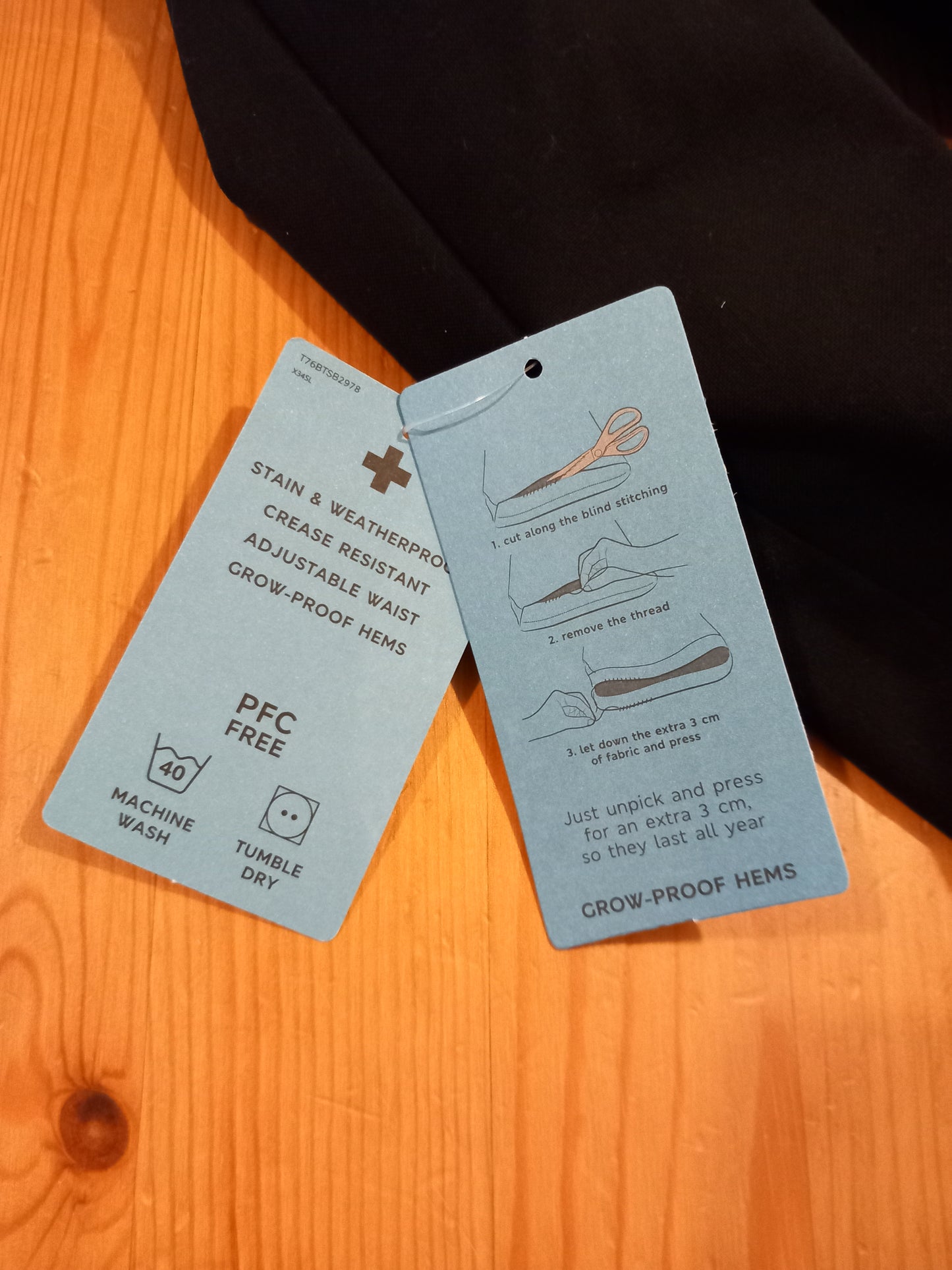 Black Extra Long Slim Leg School Trousers With Adjustable Waistband (BNWT) - Boys 6-7 years - M&S School